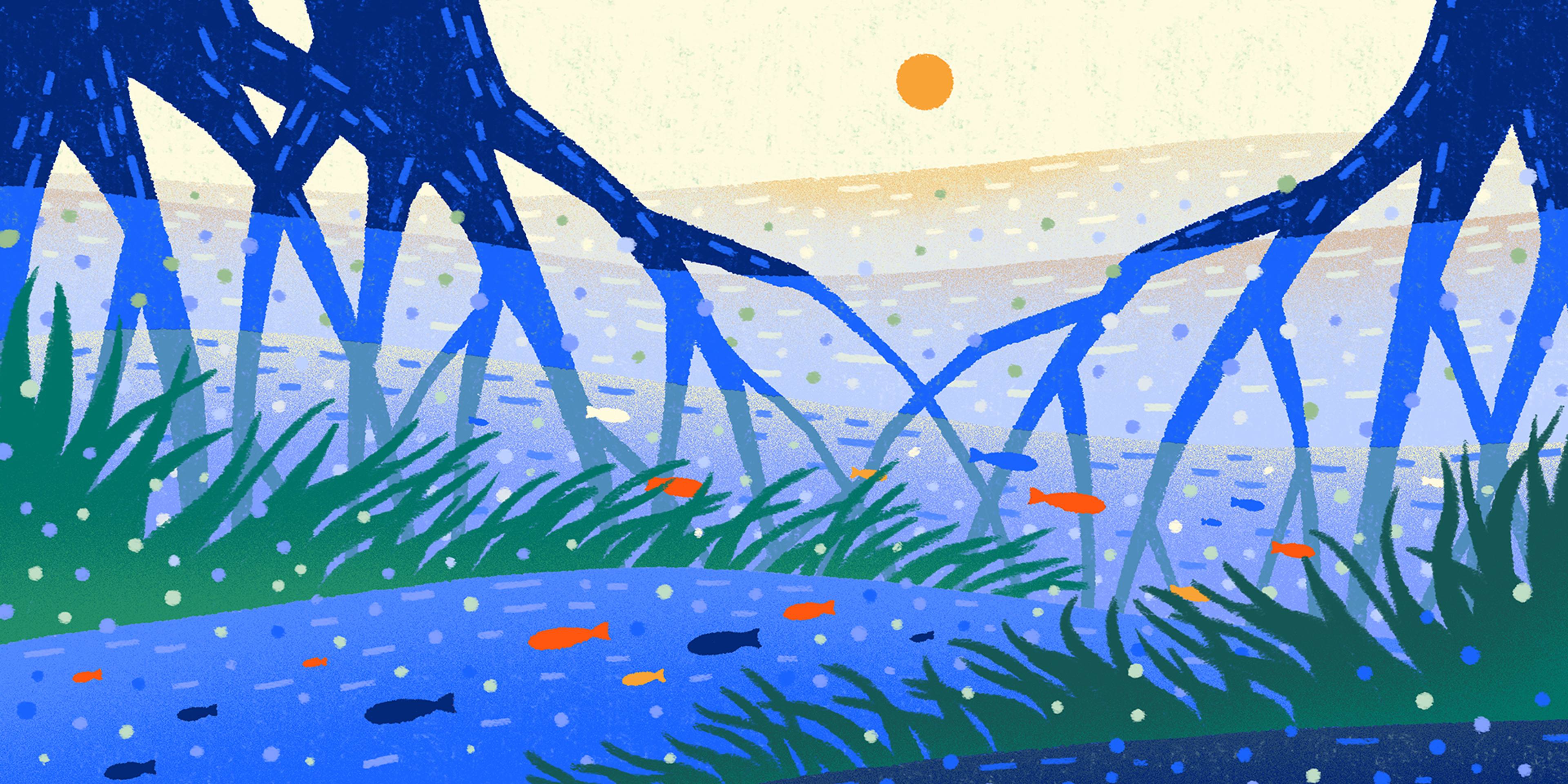 things below the surface, tree roots reaching down