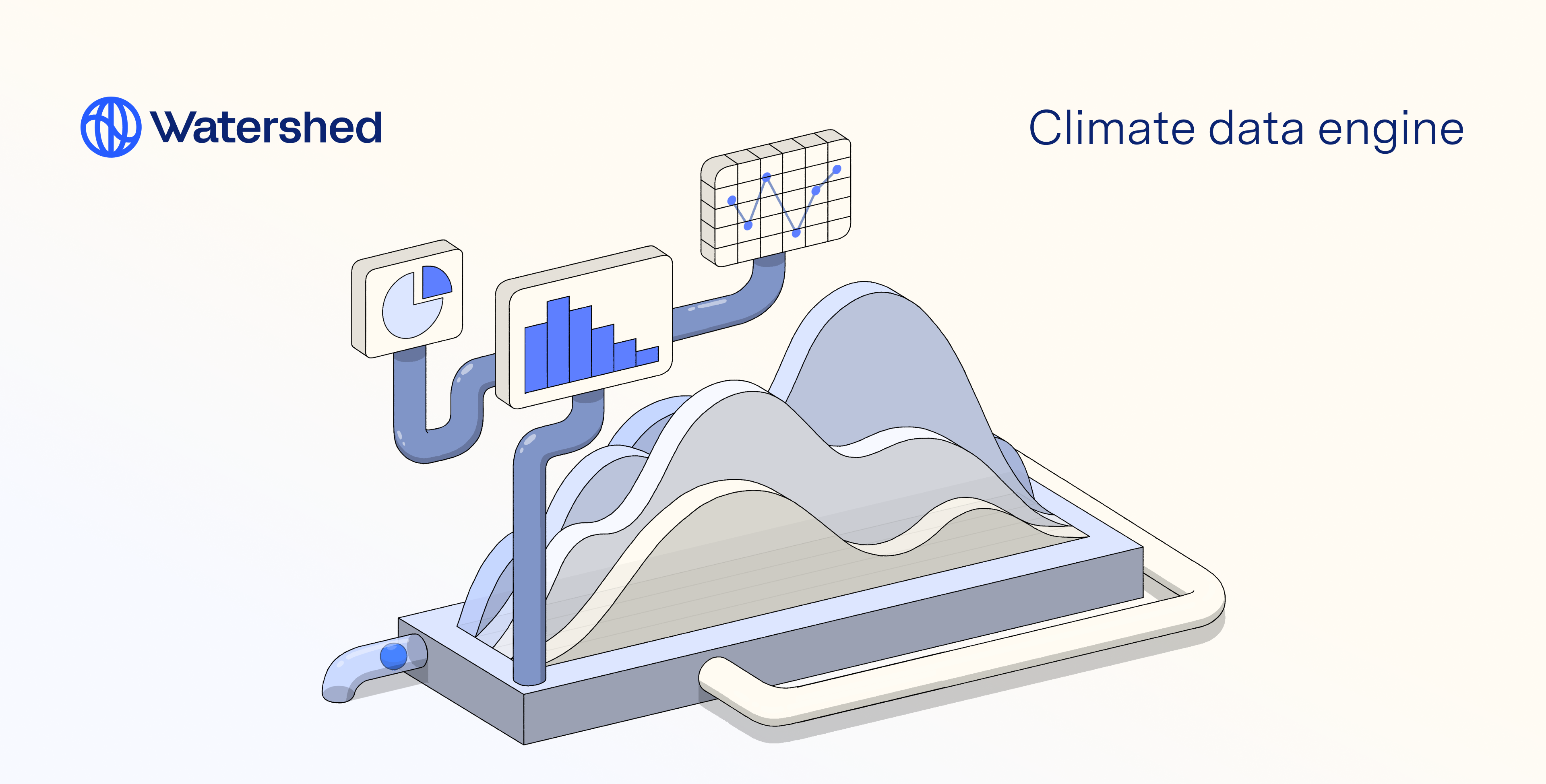 Playful illustration of a machine processing data