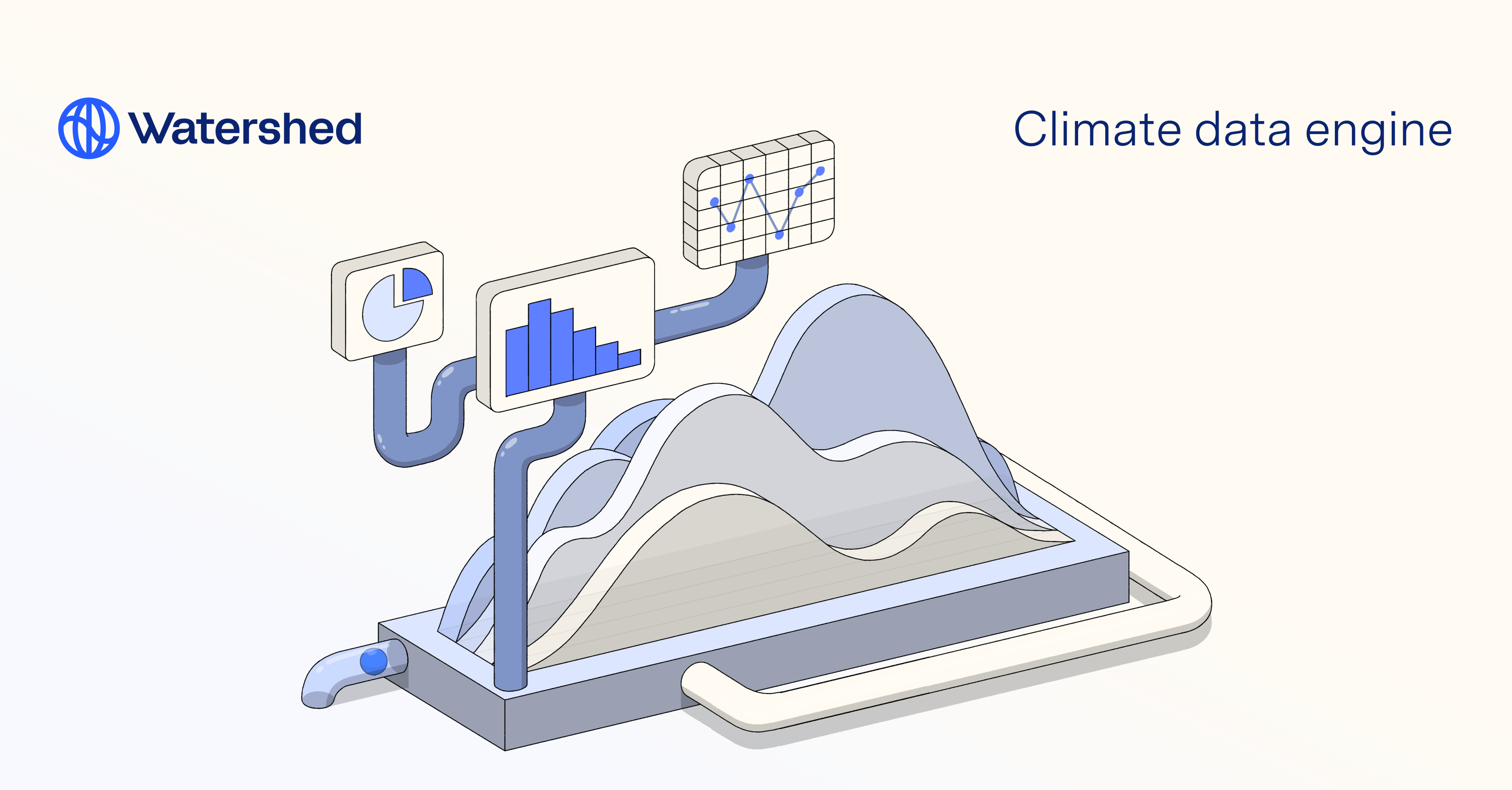 Playful illustration of a machine processing data