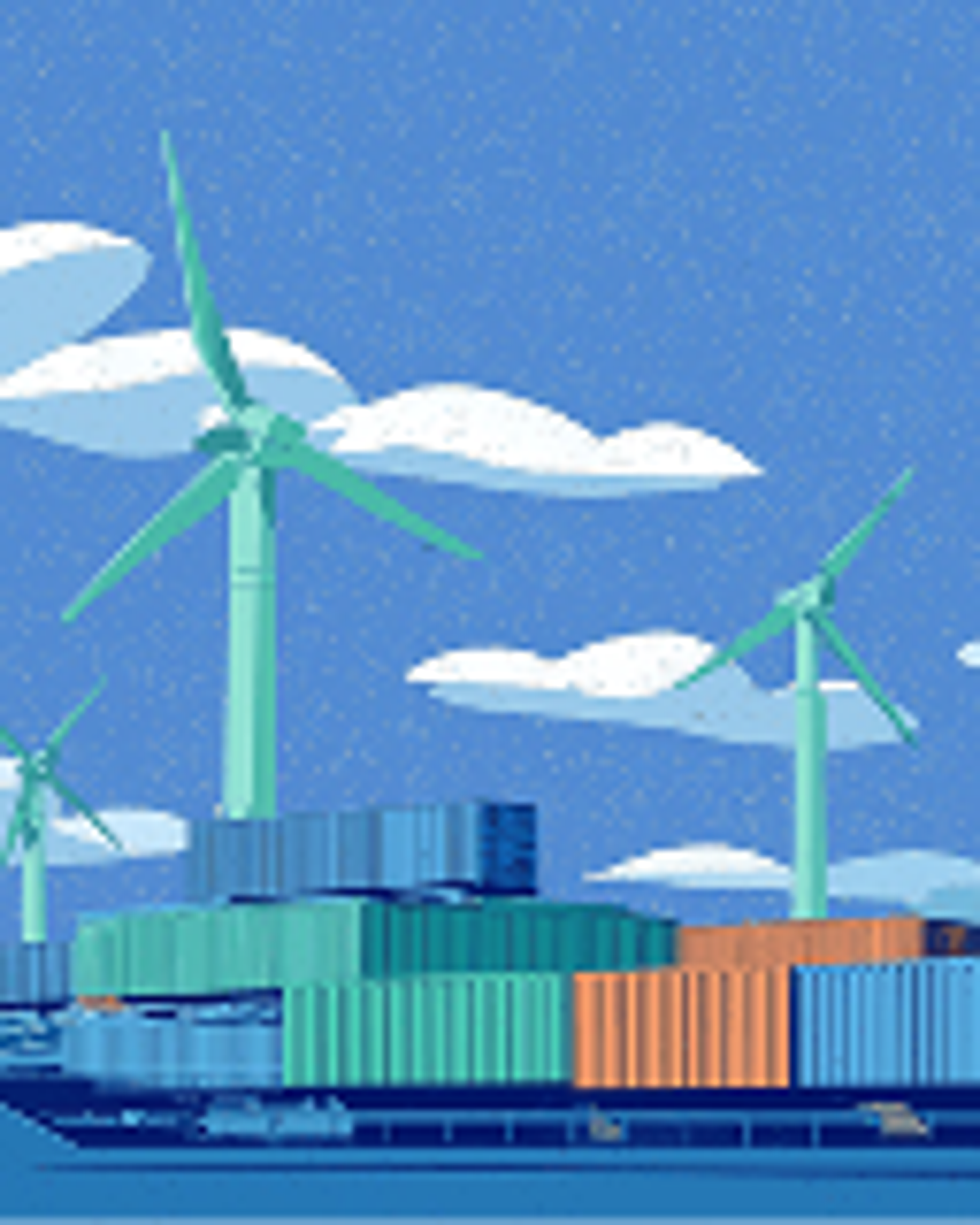 Wind turbines and shipping containers