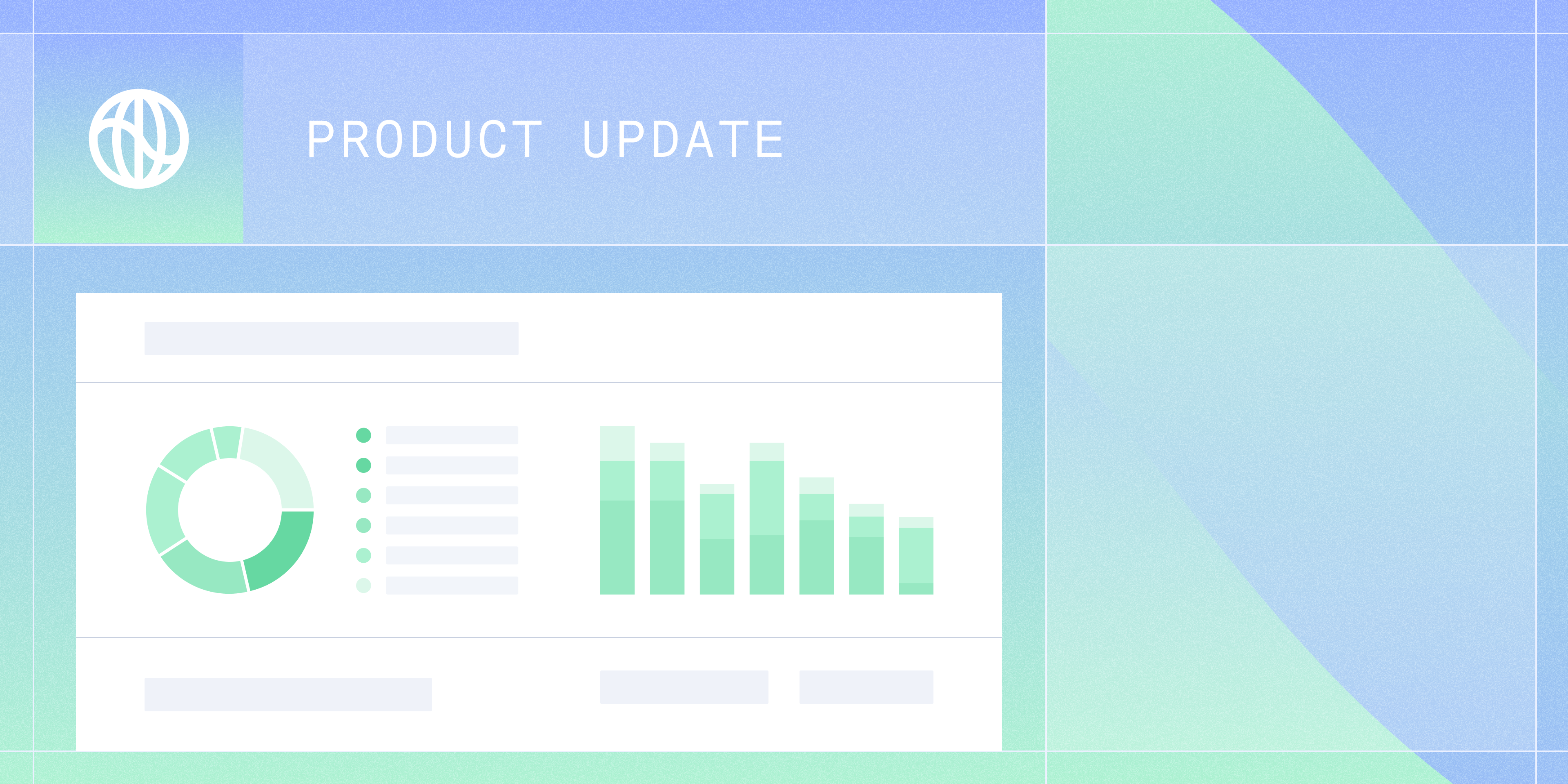 image showing graph and words product update