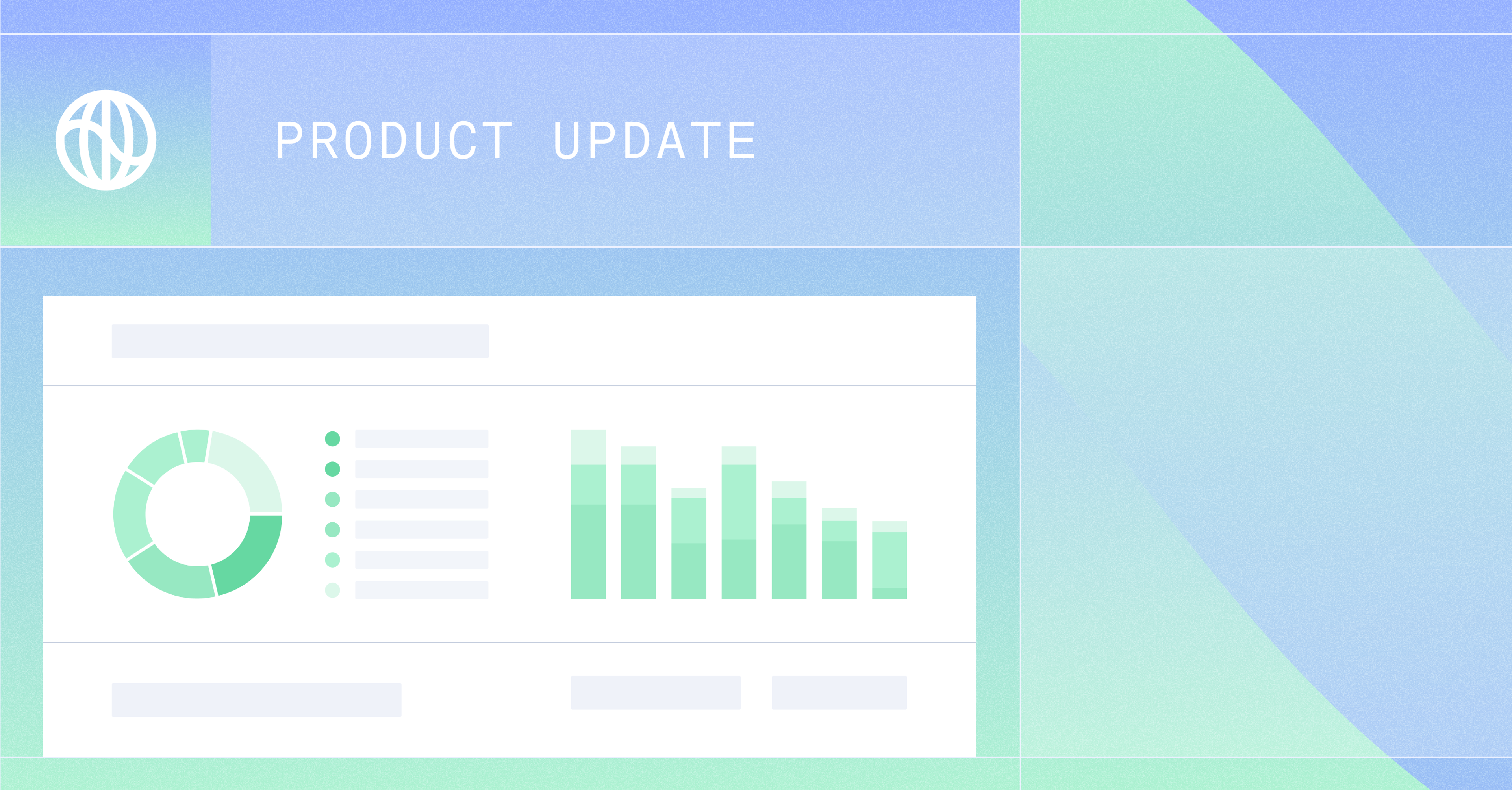 image showing graph and words product update