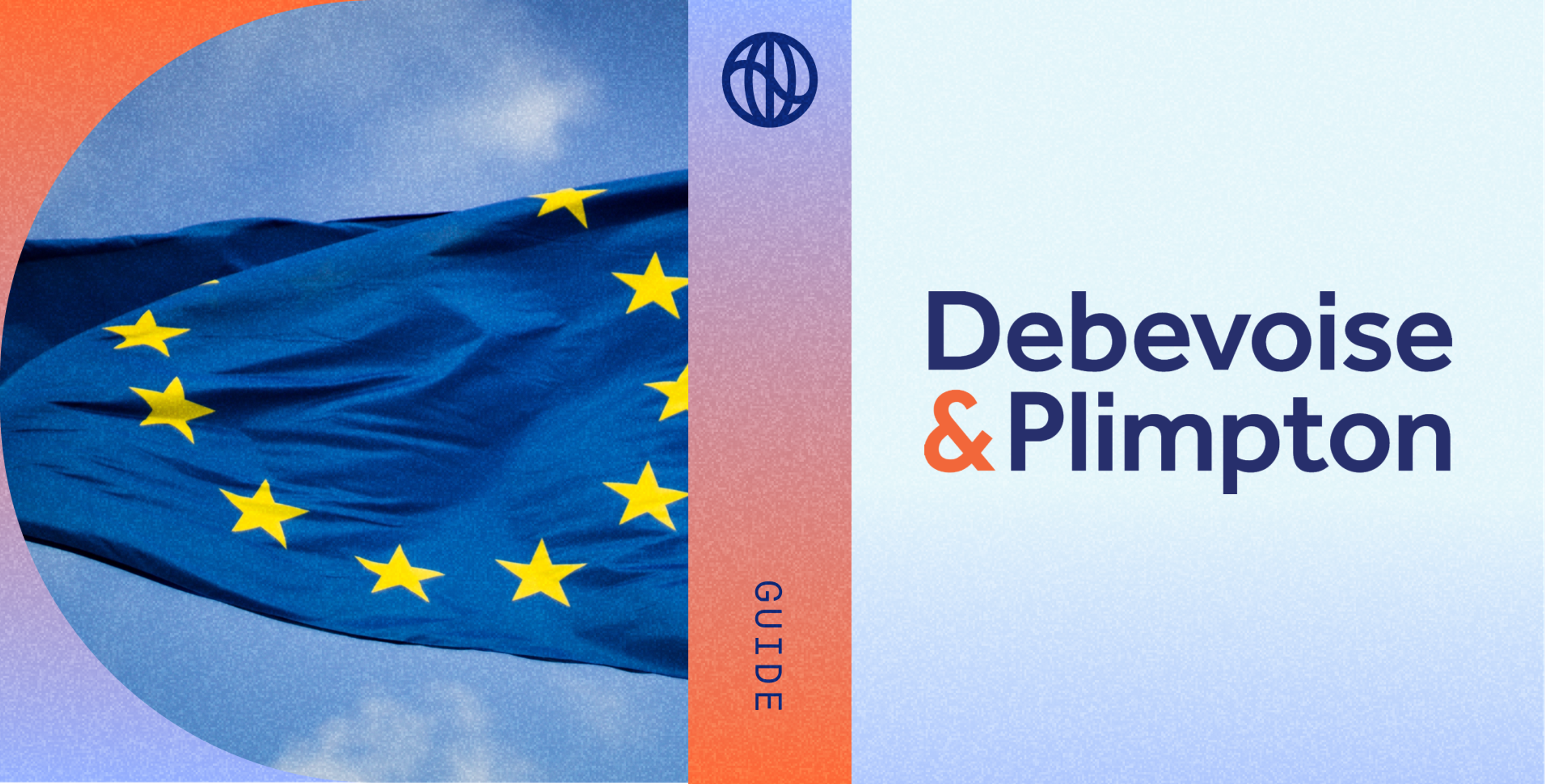 Debevoise and Plimpton law firm logo next to an EU flag 