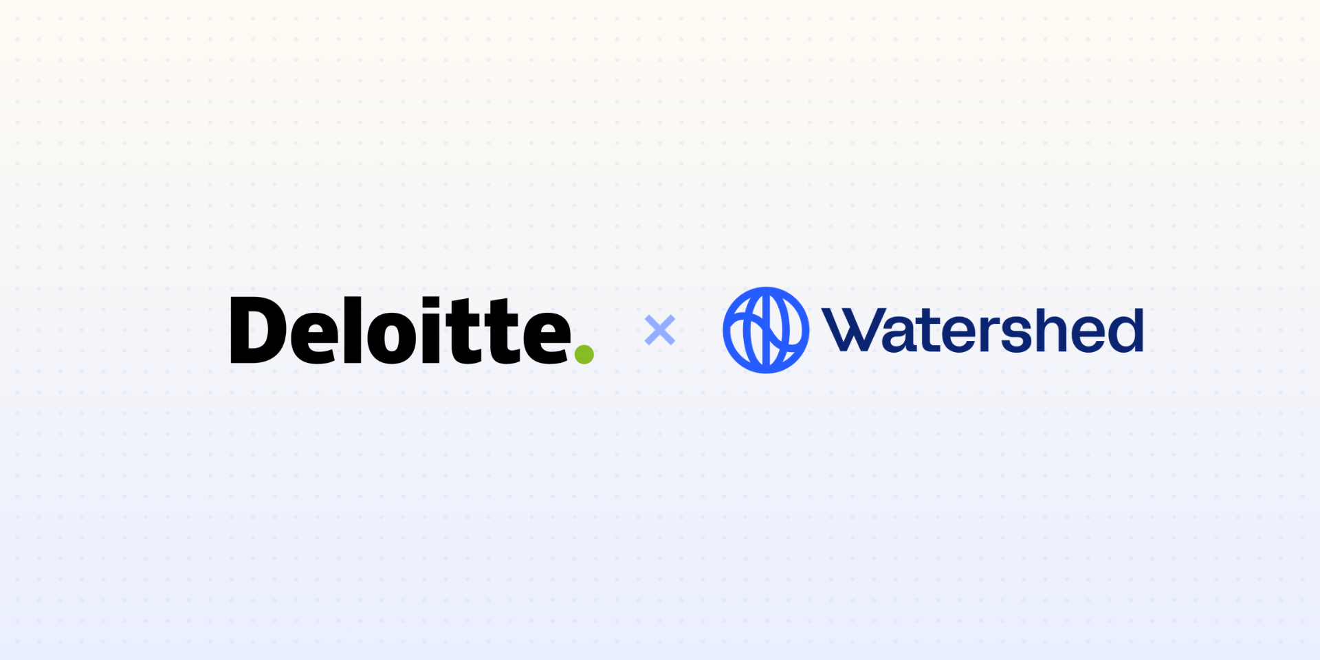 Deloitte & Watershed logos side-by-side
