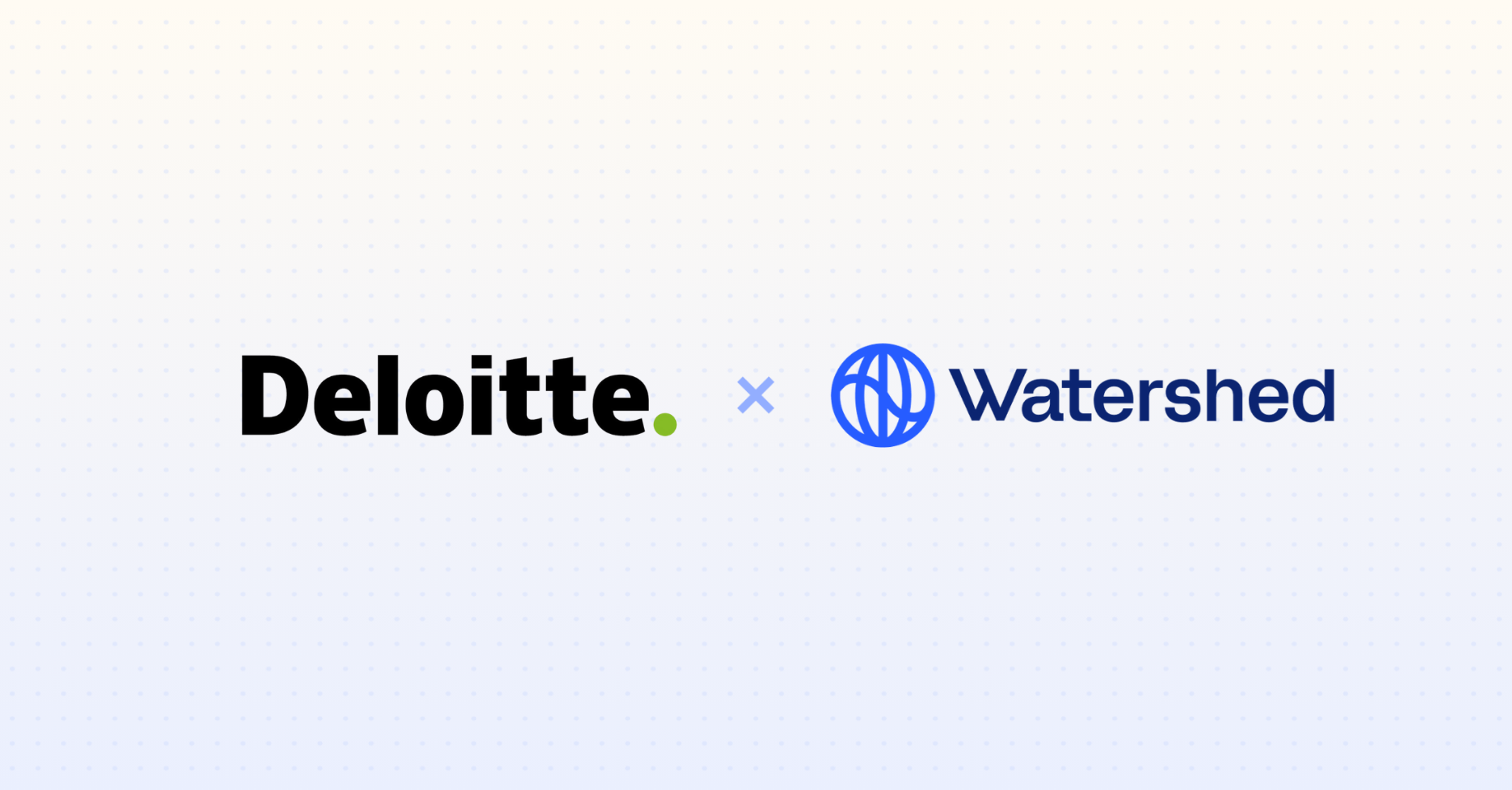 Deloitte & Watershed logos side-by-side