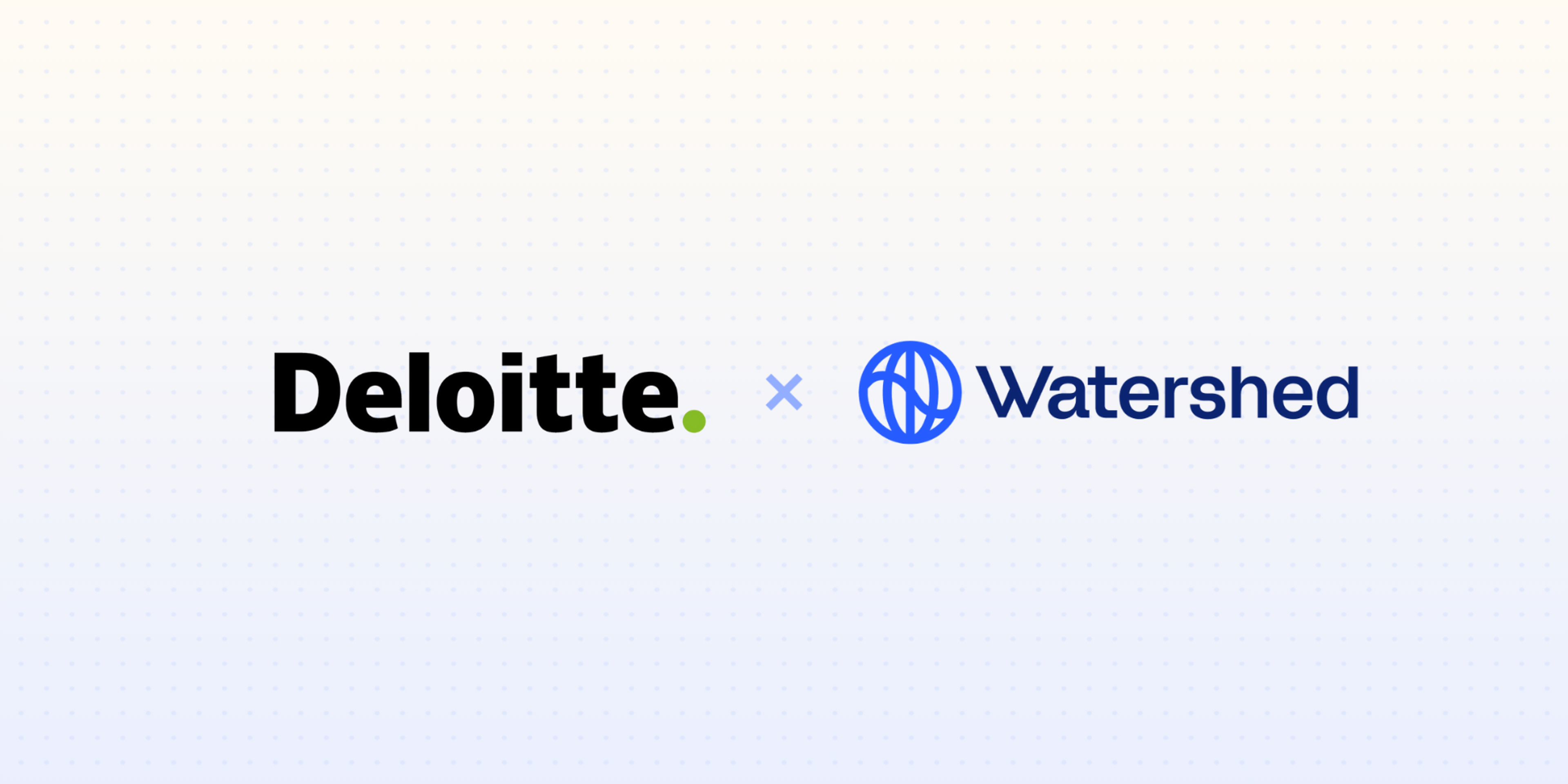 Deloitte & Watershed logos side-by-side