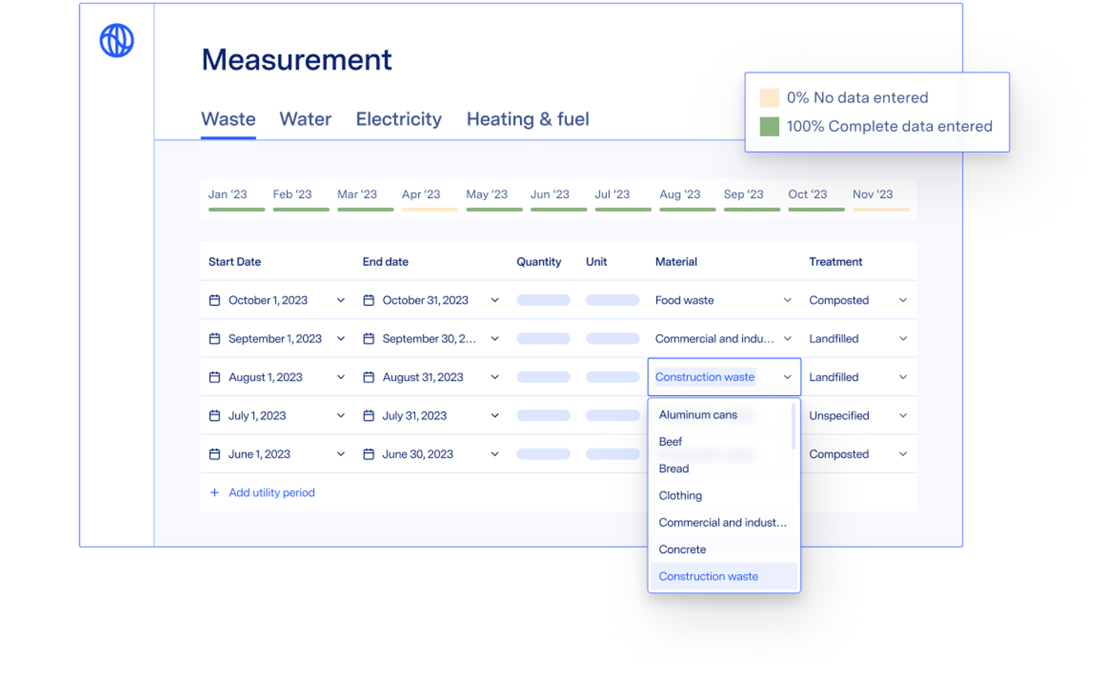 A water droplet representing water data in Watershed.