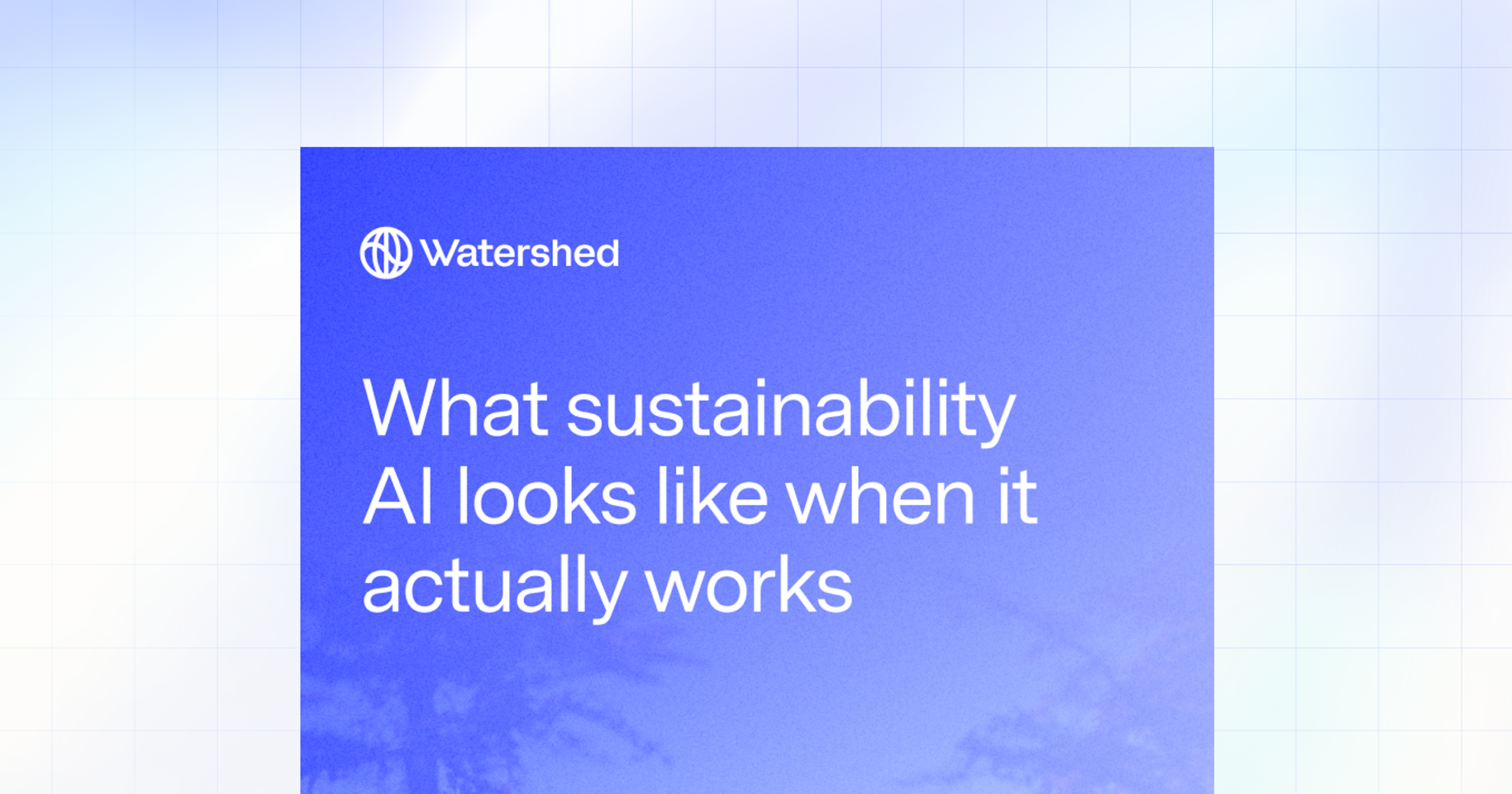 a cover image for an ebook covering how enterprises can use sustainability AI
