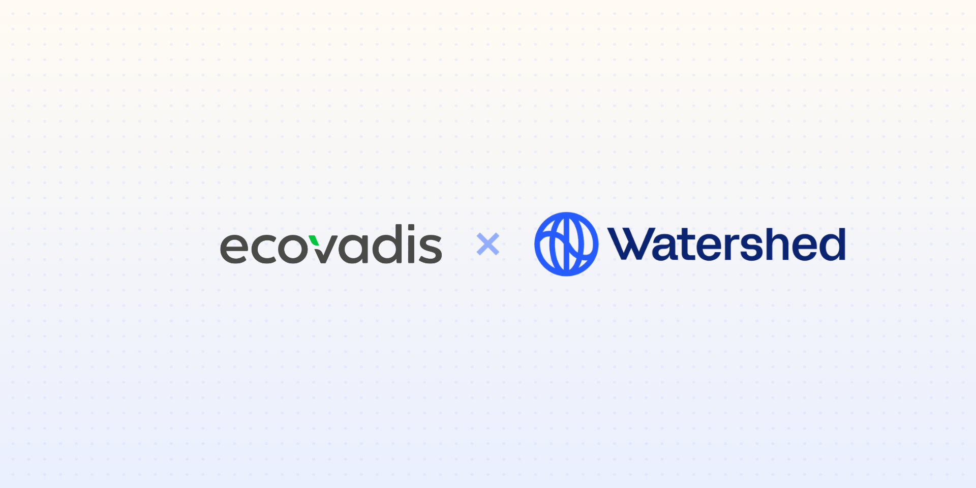 EcoVadis and Watershed logos