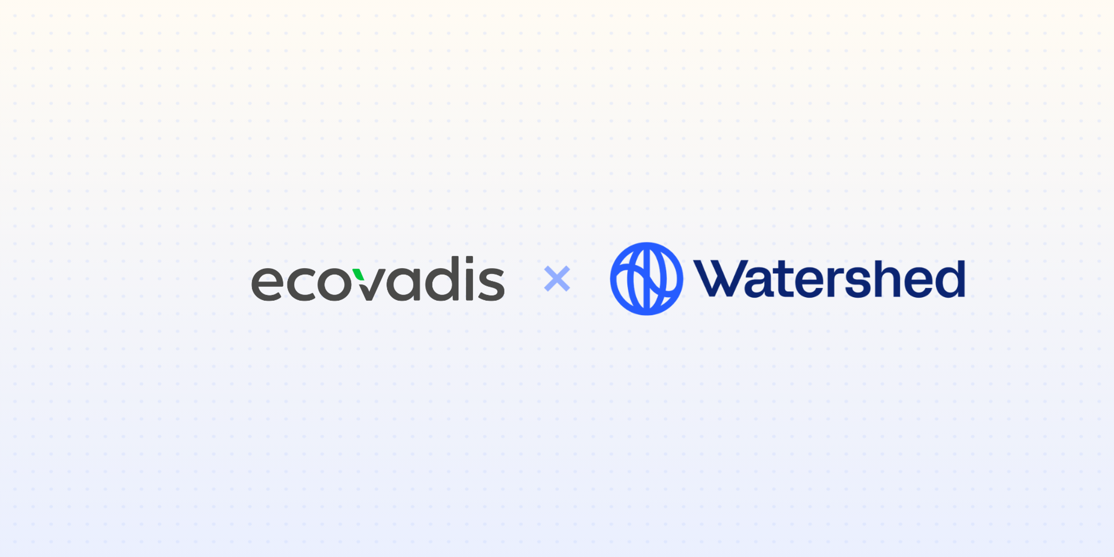 EcoVadis and Watershed logos
