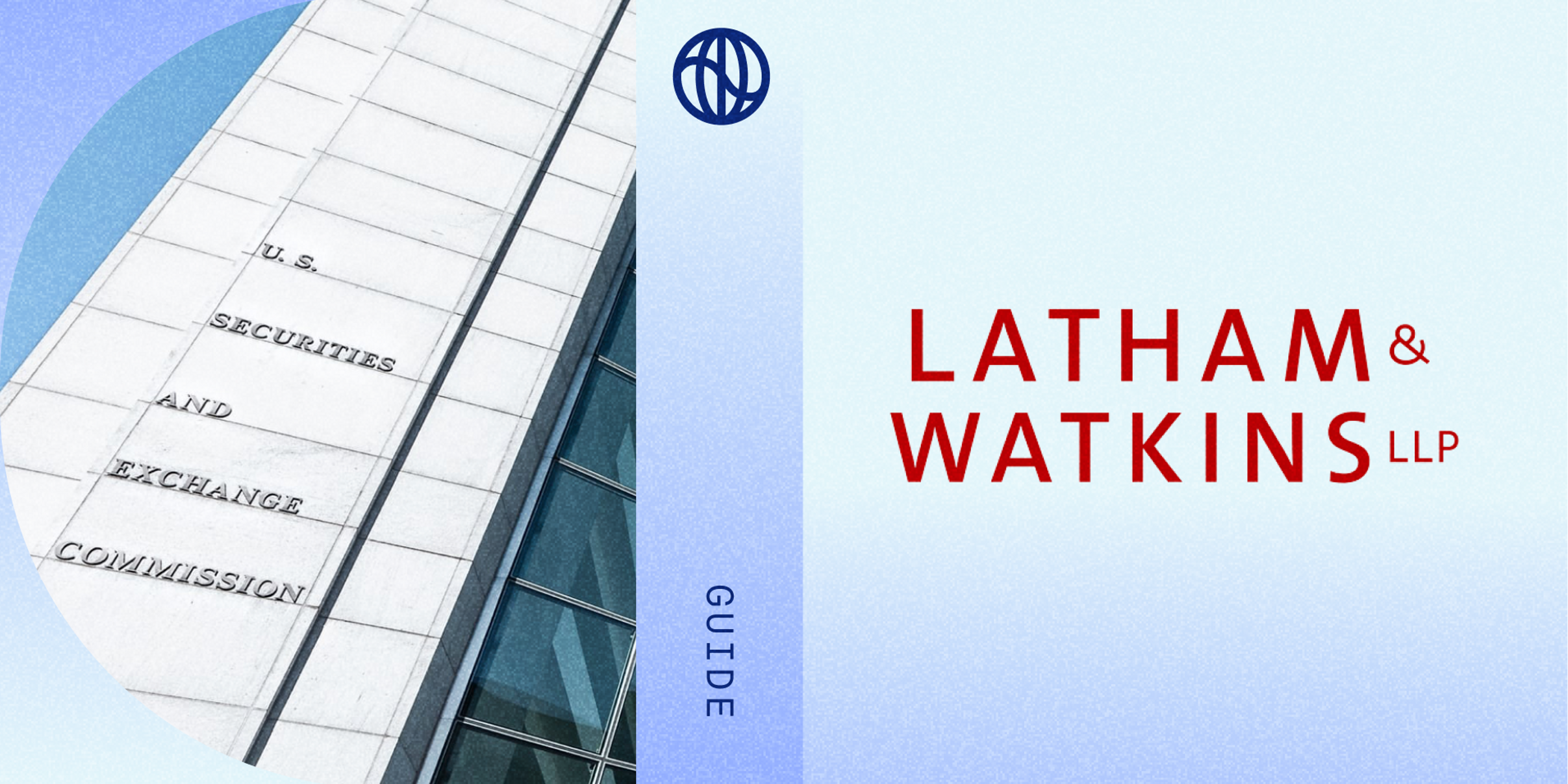 watershed and latham and watkins law firm logos next to an image of the SEC