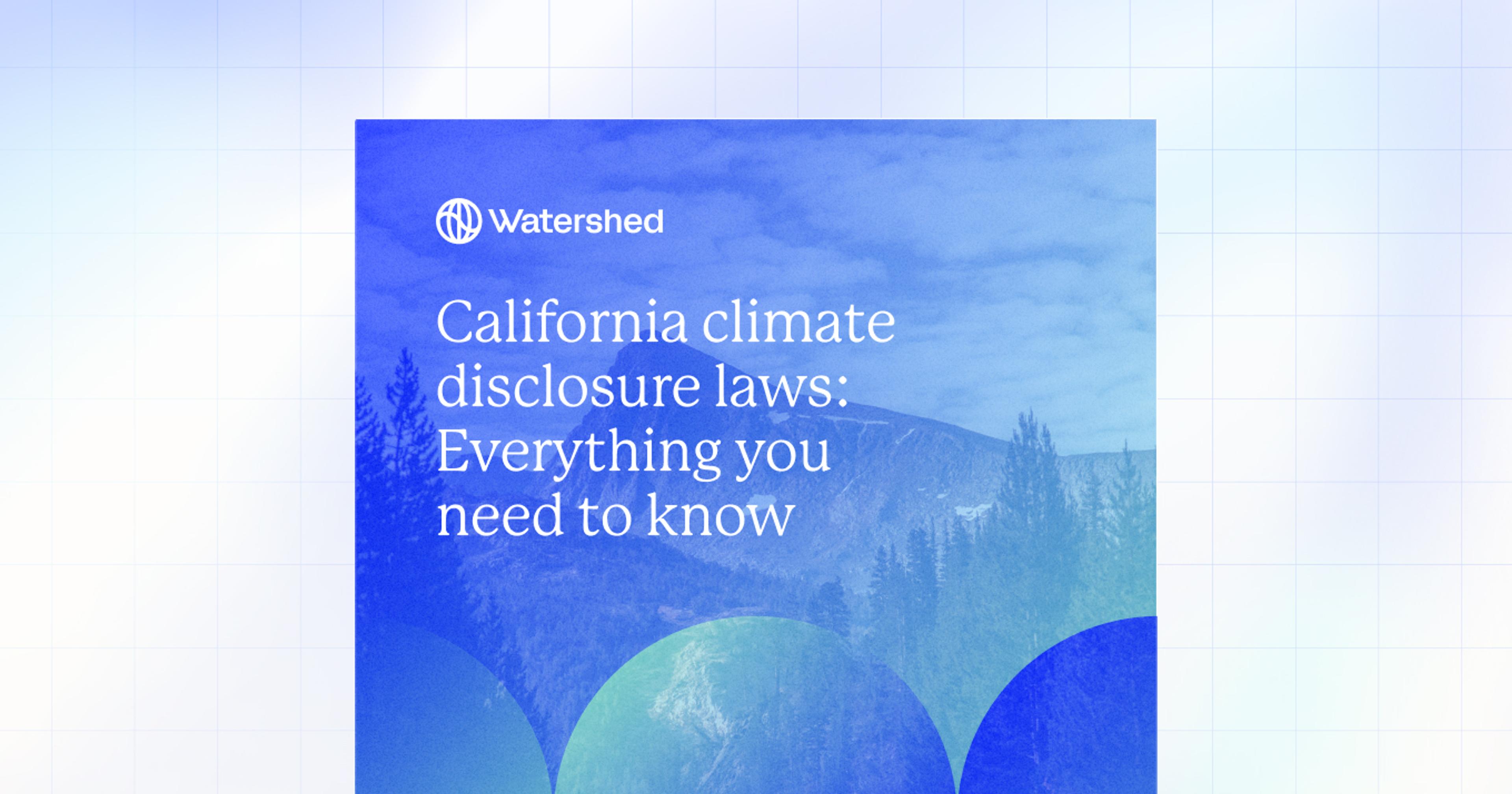 california climate disclosure laws cover page