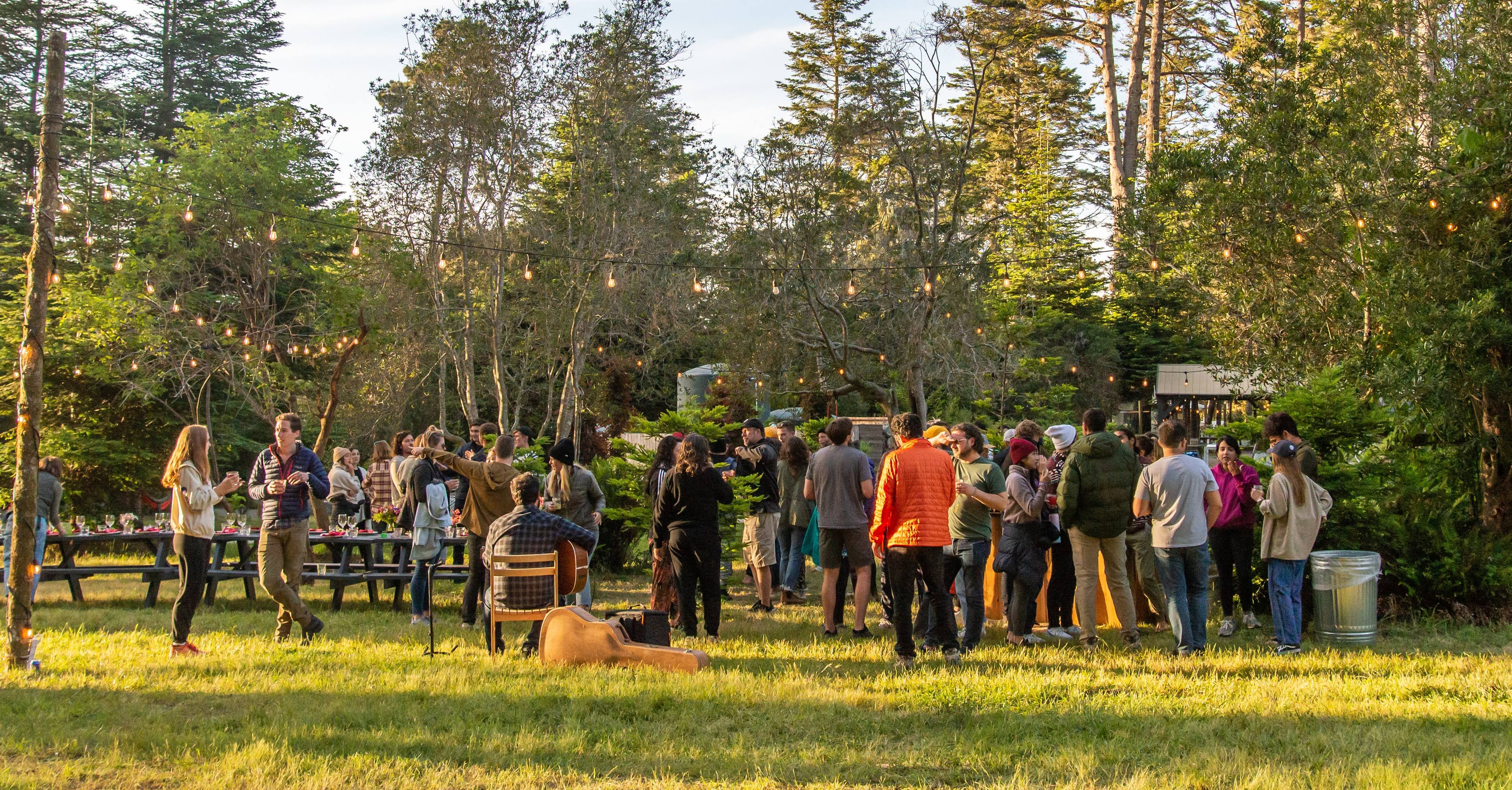 Watershedders mingling at our company offsite