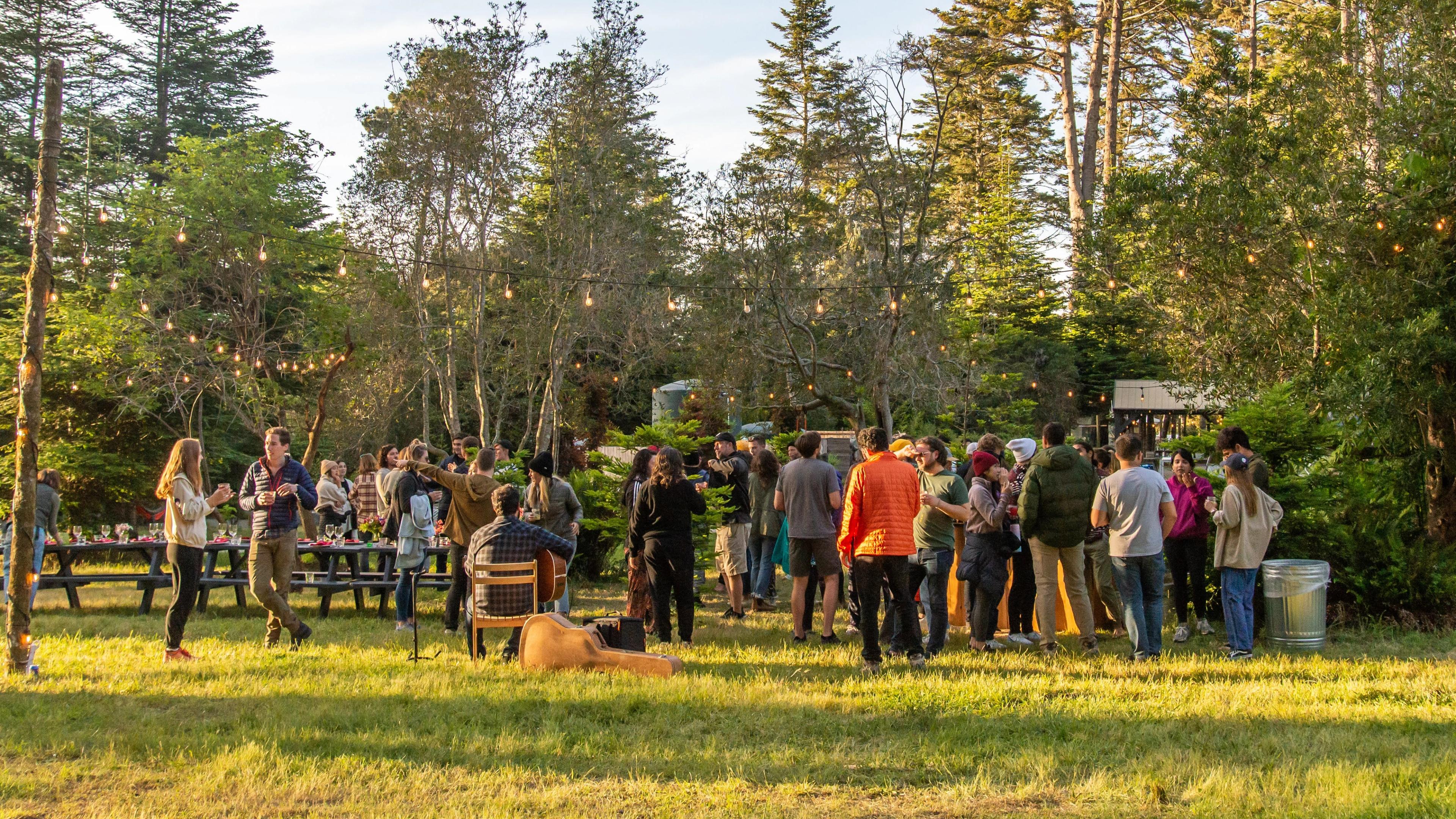 Watershedders mingling at our company offsite