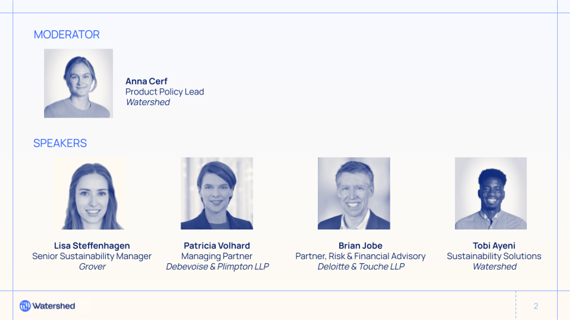 speakers for Acing the Double Materiality Assessment