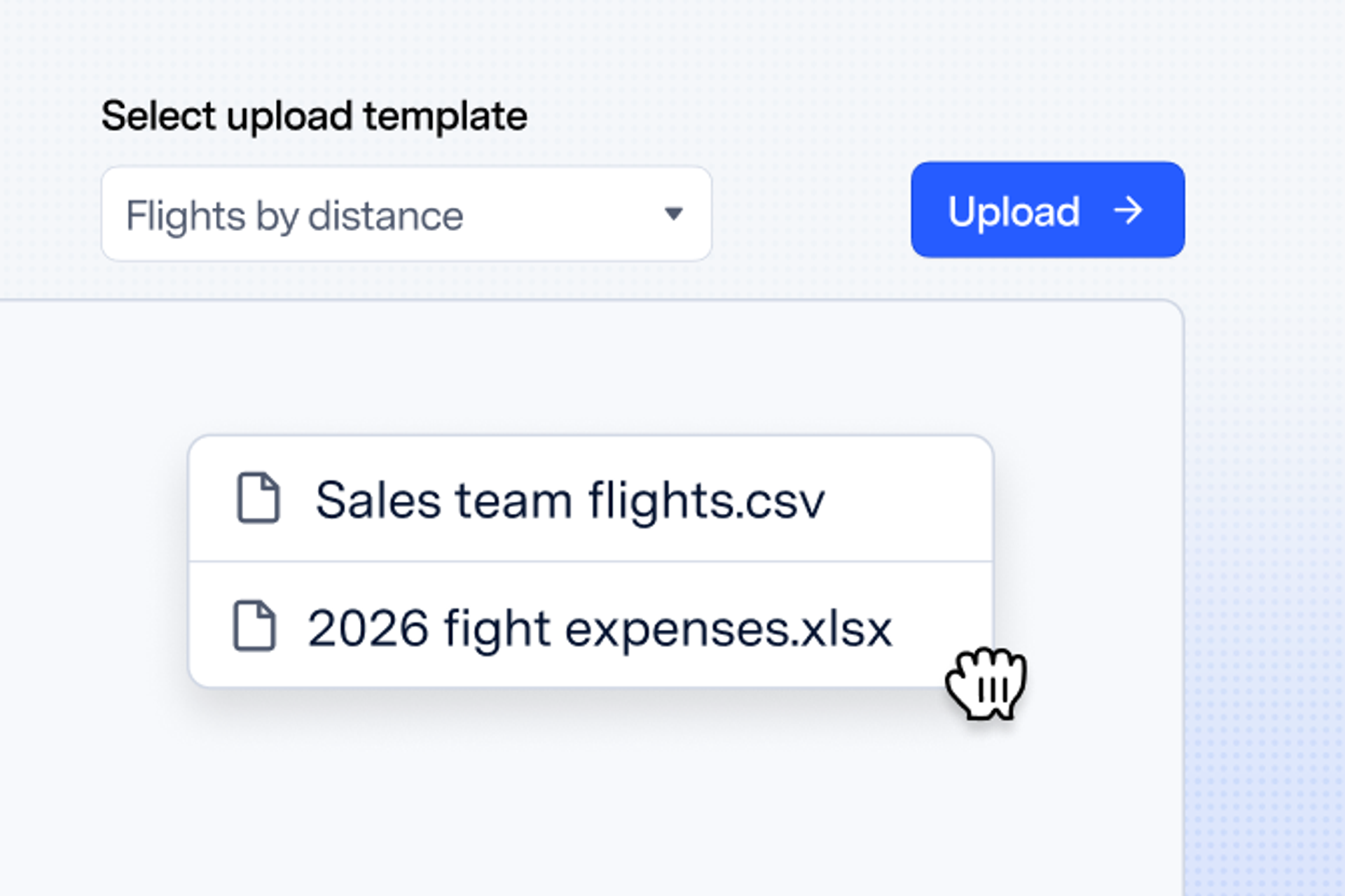 screenshot showing file upload