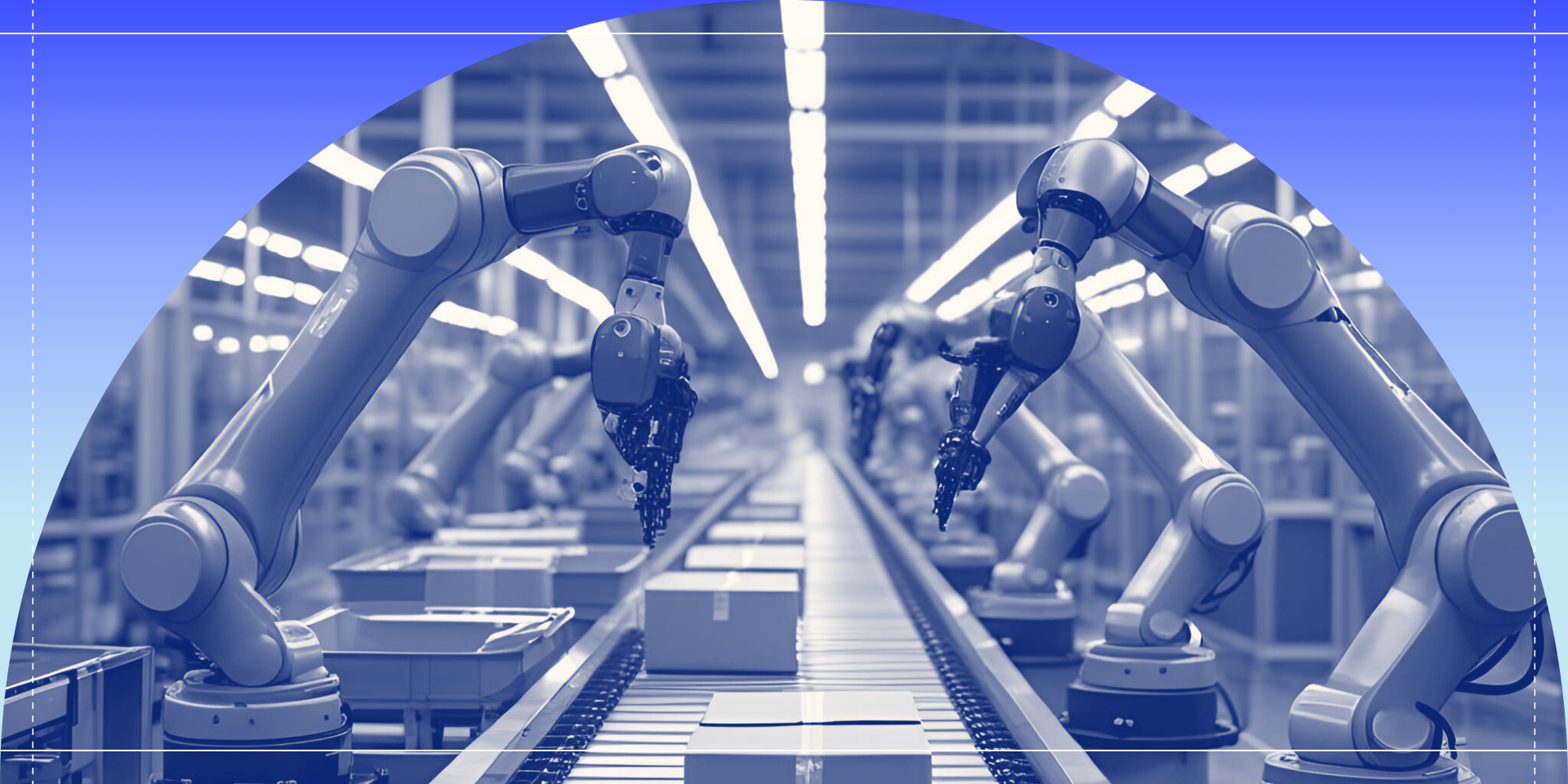 image of robotic arms in a factory