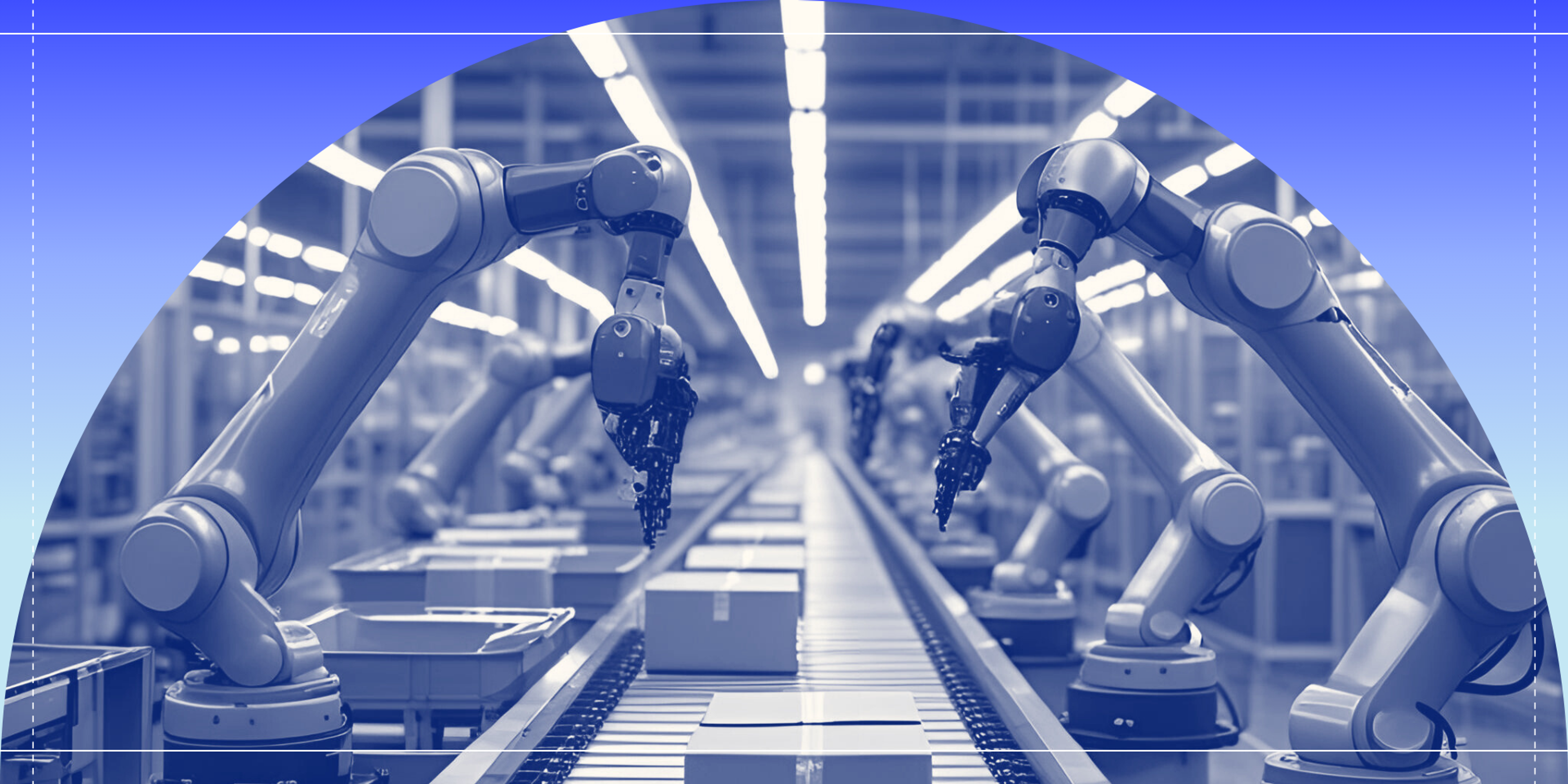 image of robotic arms in a factory