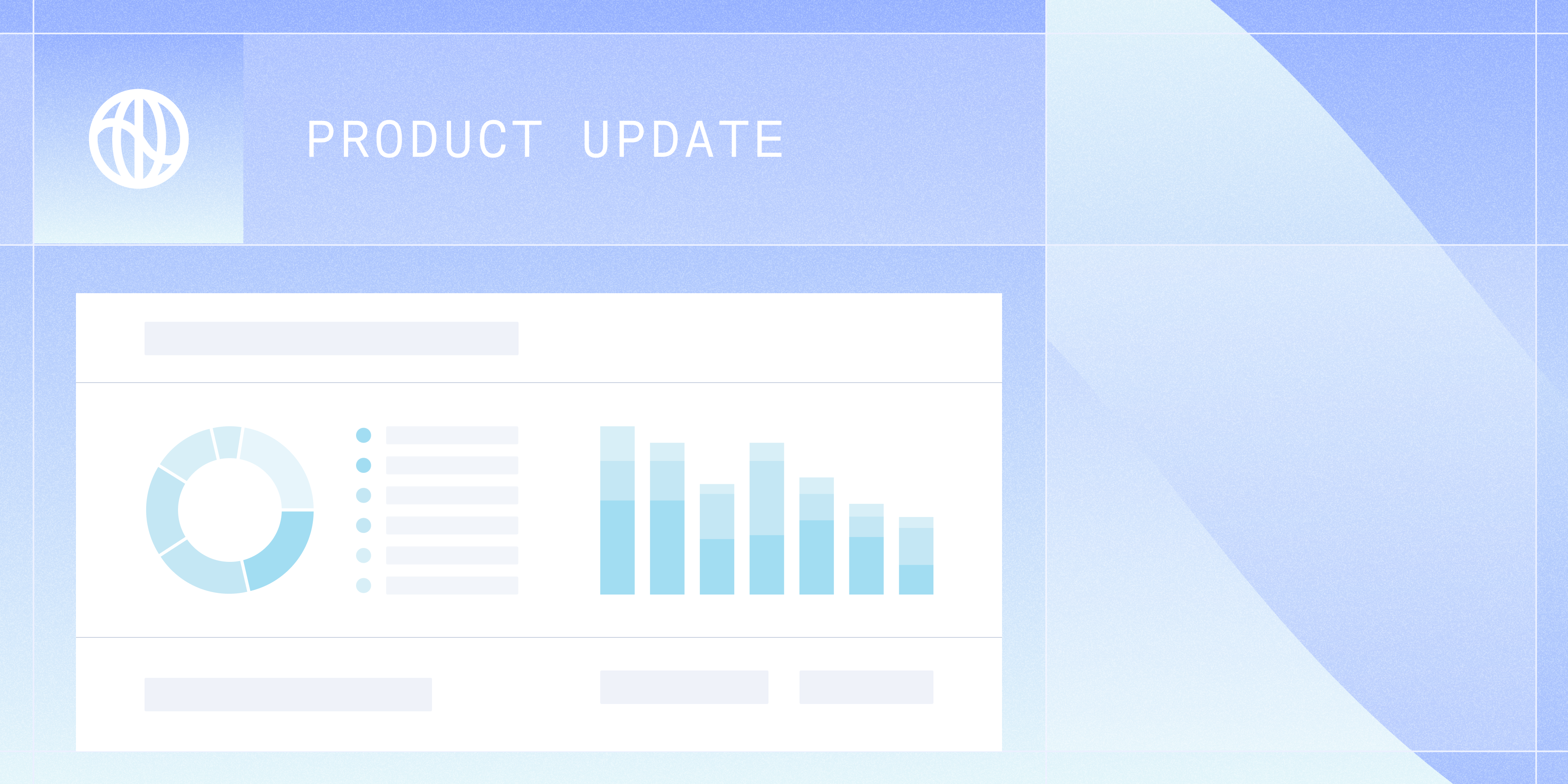 image showing graph and words product update