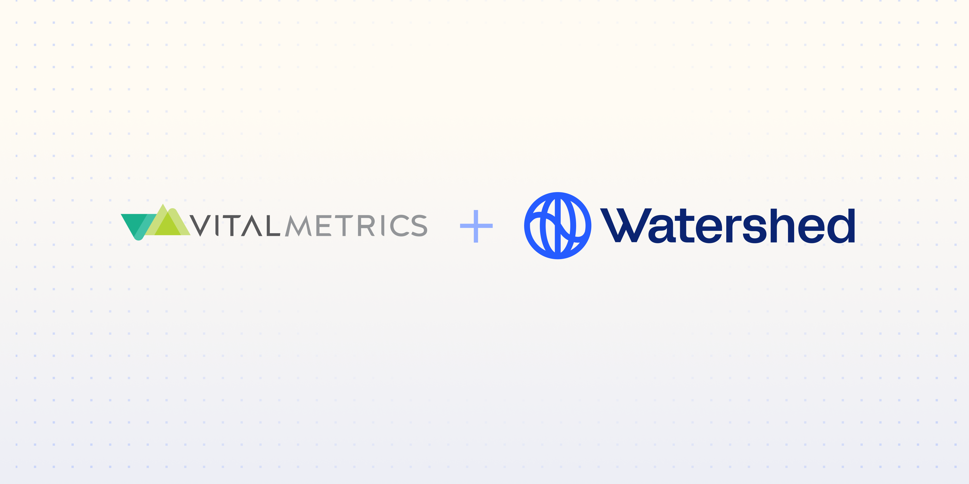 vitalmetrics logo + watershed logo