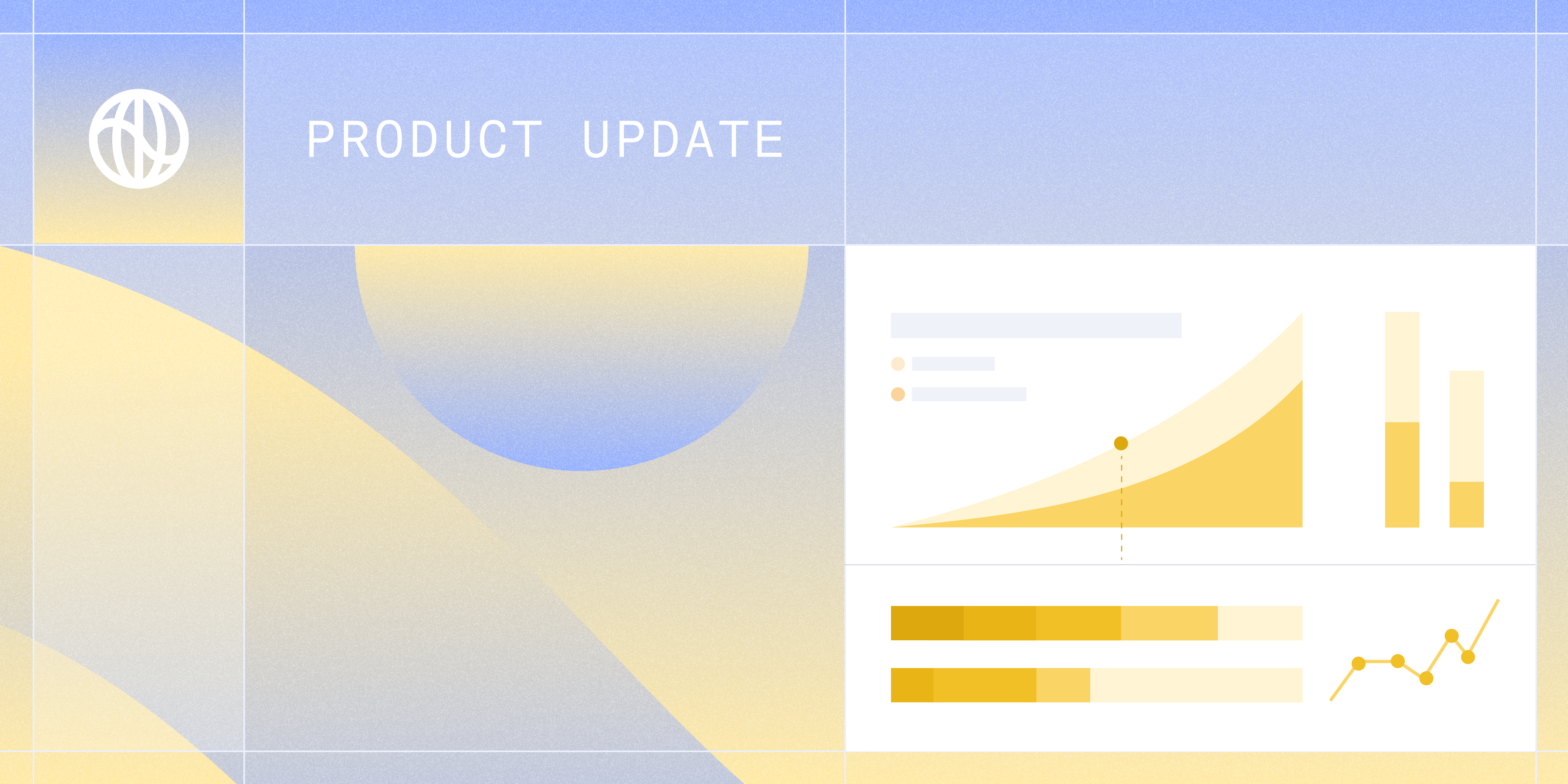 image showing graph and words product update