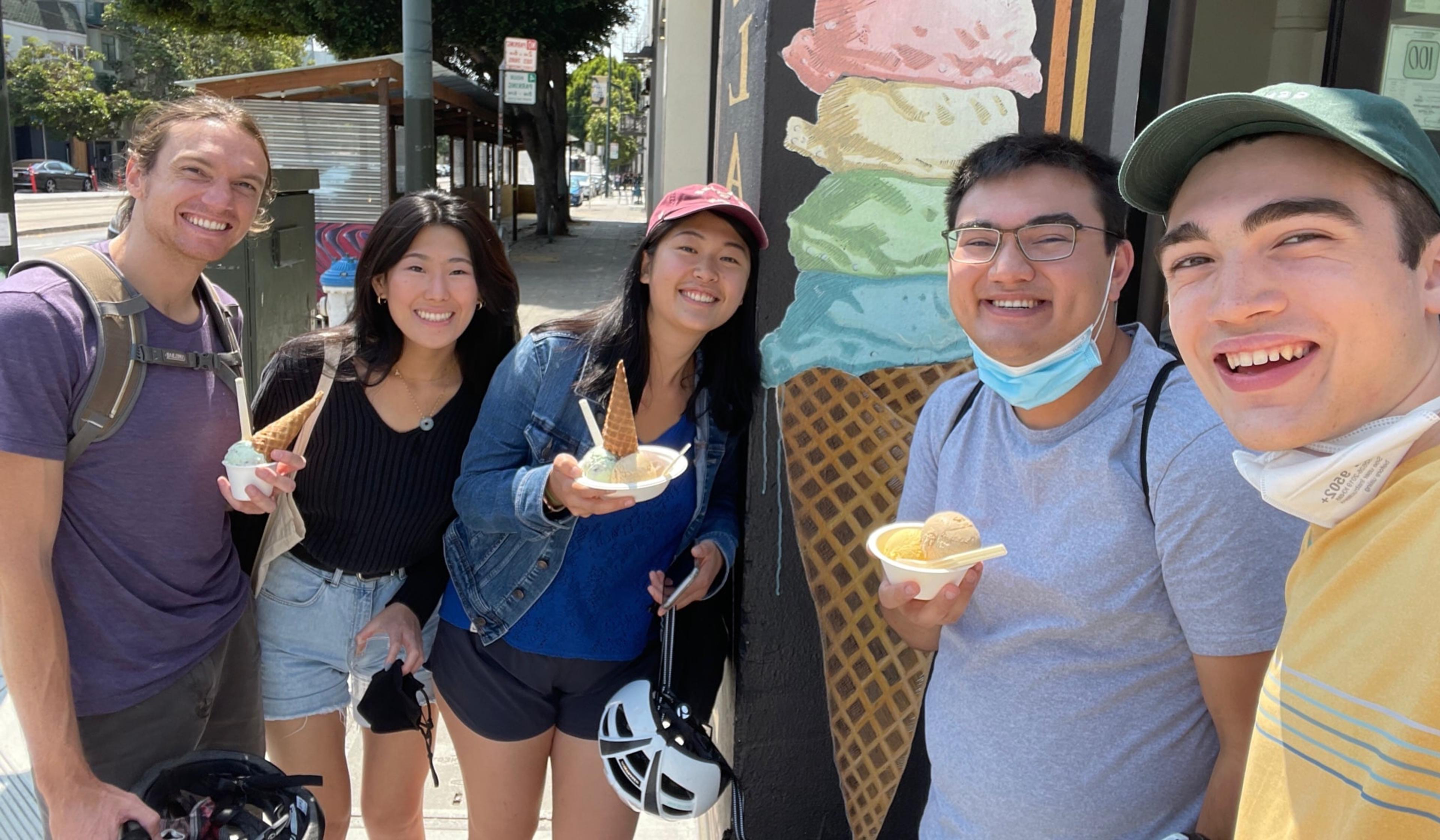 Weekend outing for ice cream in the Dogpatch