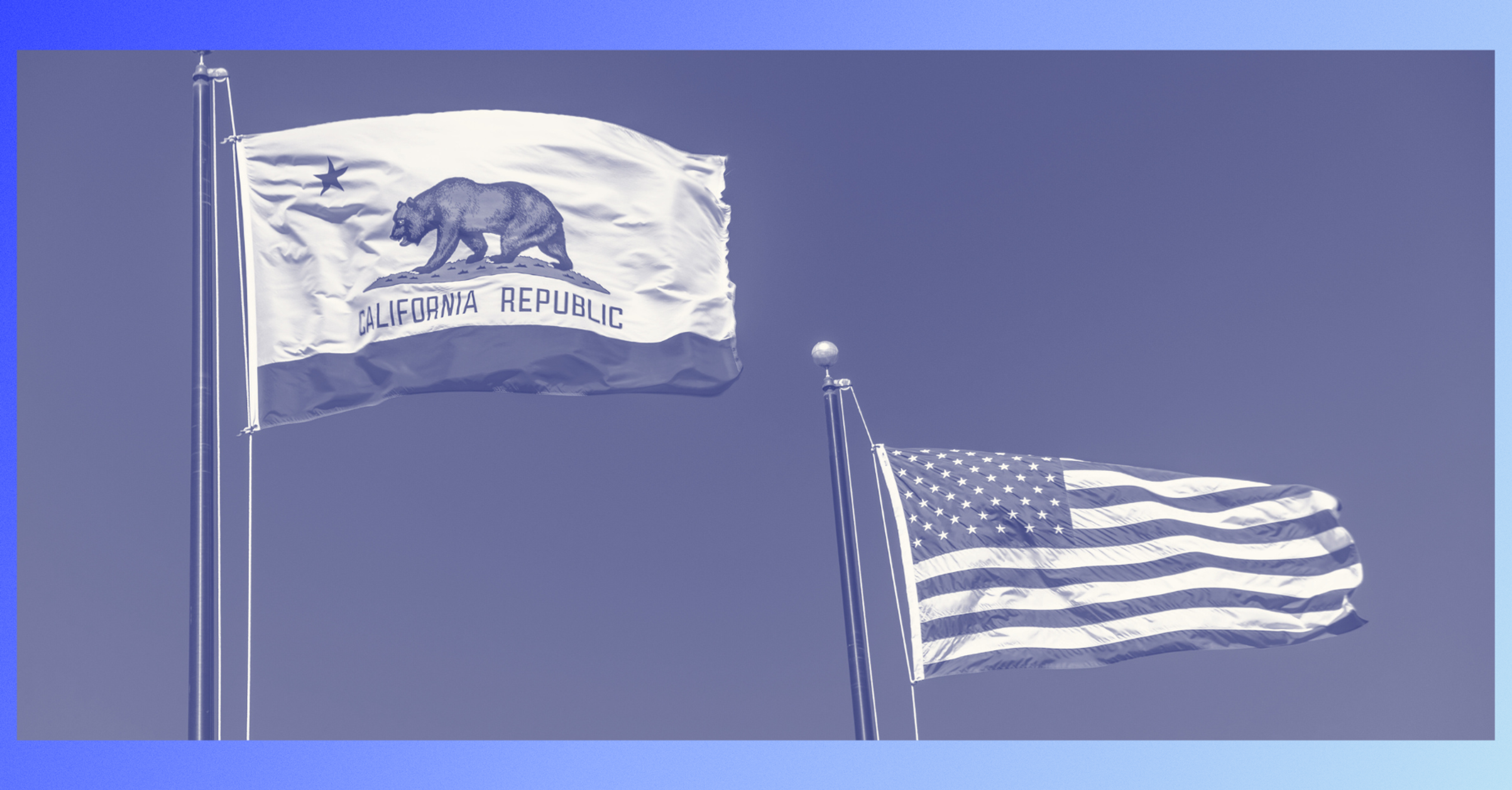 California flag waves