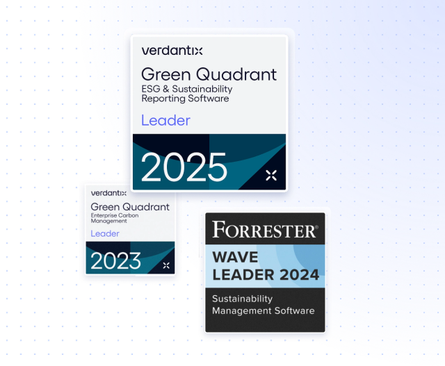 Verdantix Green Quadrant ESG & Sustainability Reporting Software Leader 2025 - Watershed is named as a leading solution for ESG & Sustainability Reporting Software