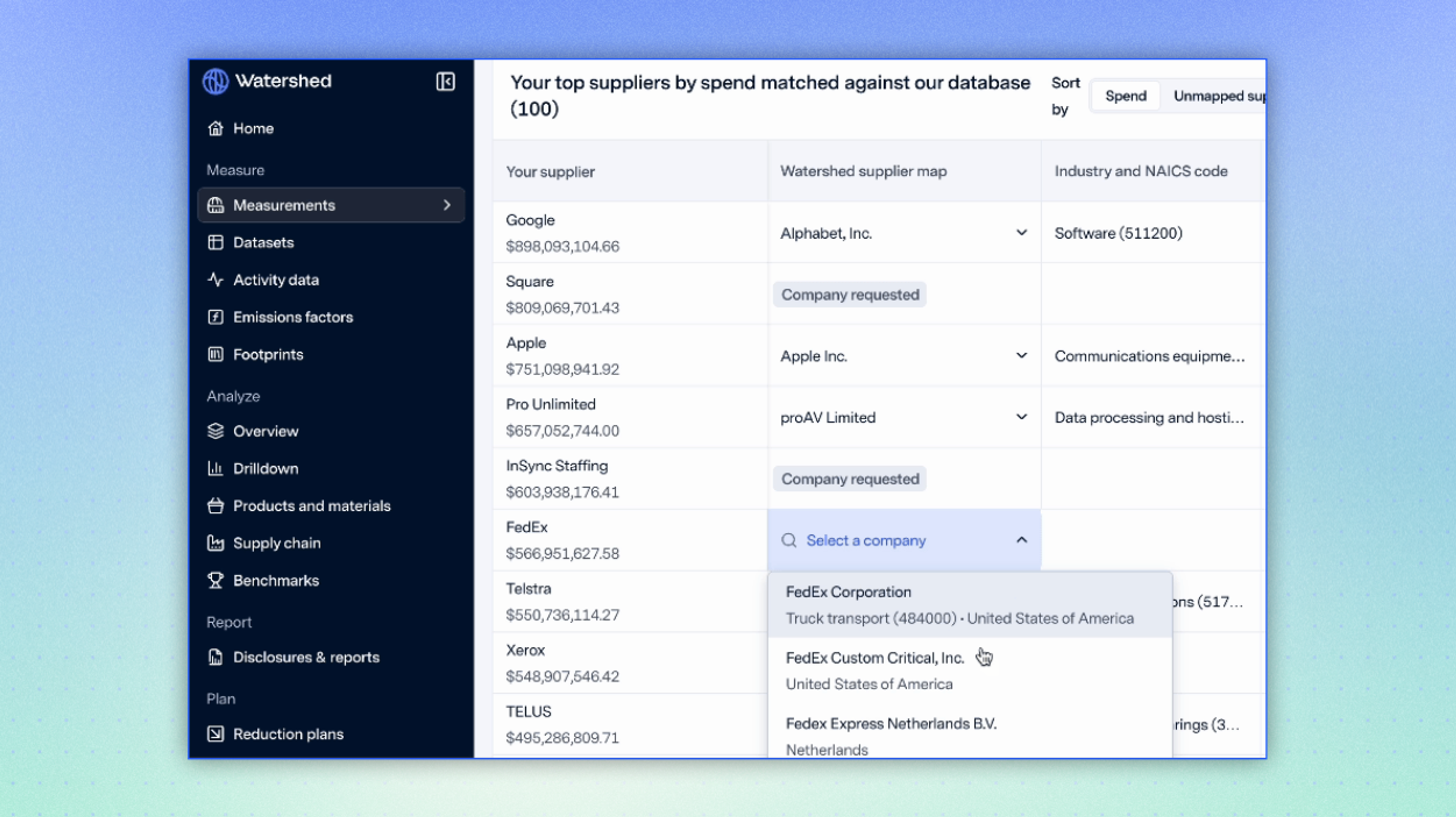 Millions of new datapoints for Watershed's supplier database