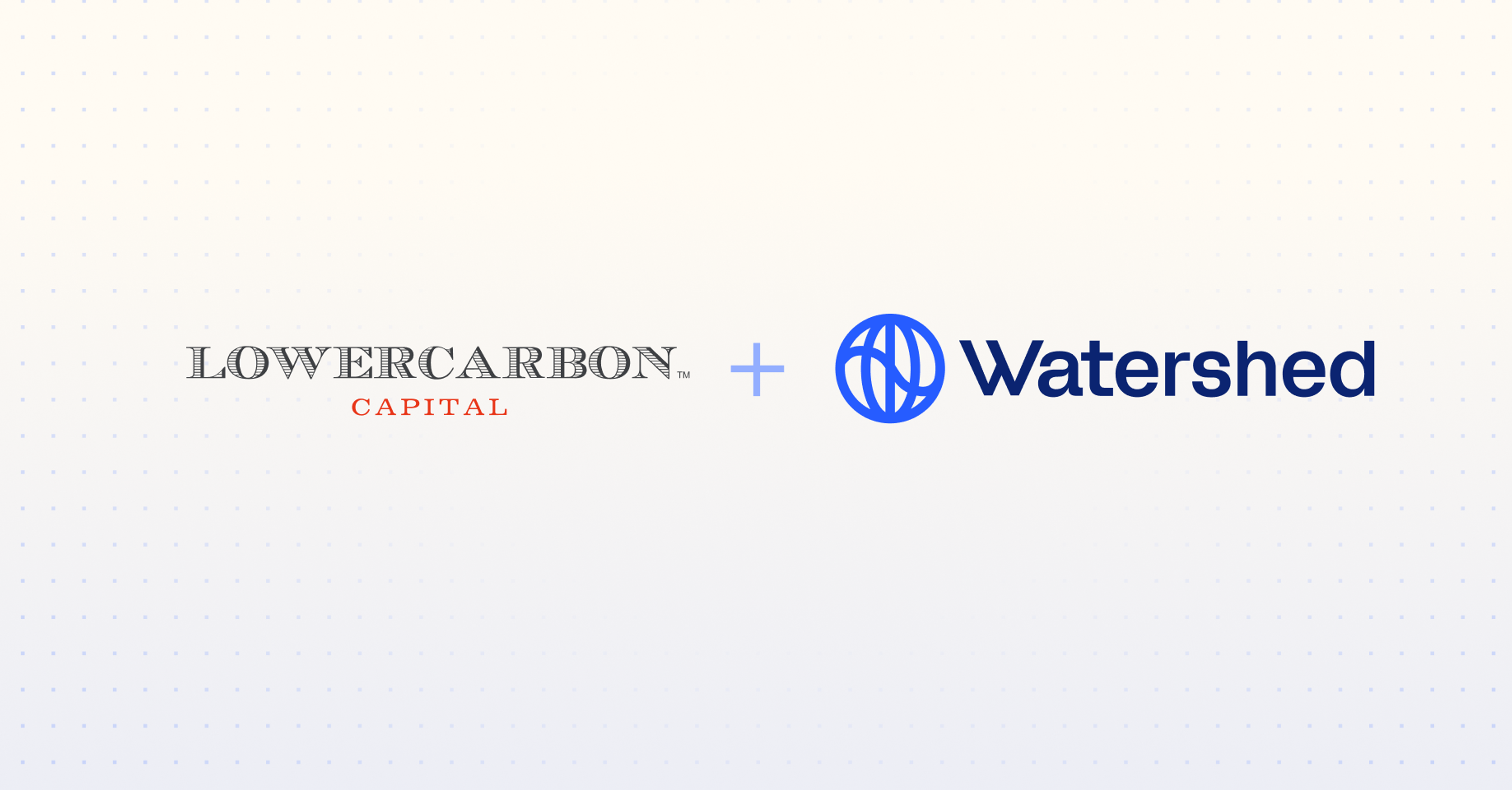 Lowercarbon Capital and Watershed logos