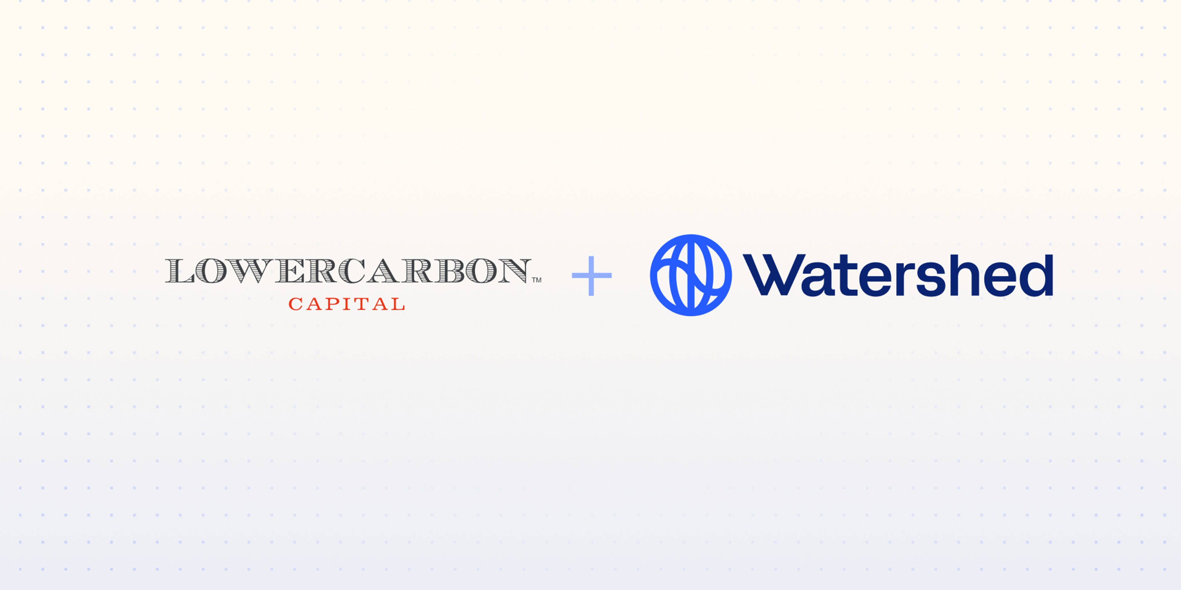 Lowercarbon Capital and Watershed logos