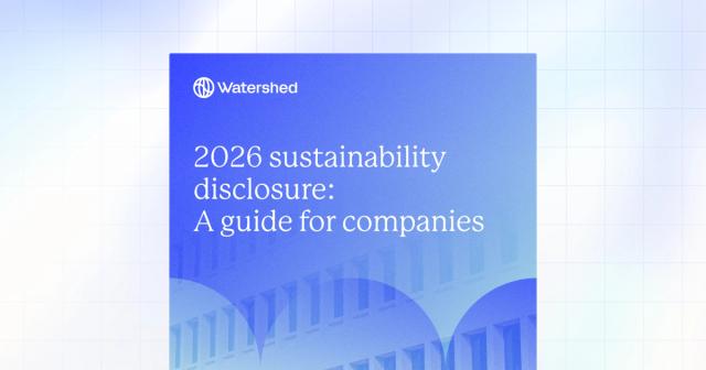 TCFD: Task Force on Climate-related Financial Disclosures – Watershed