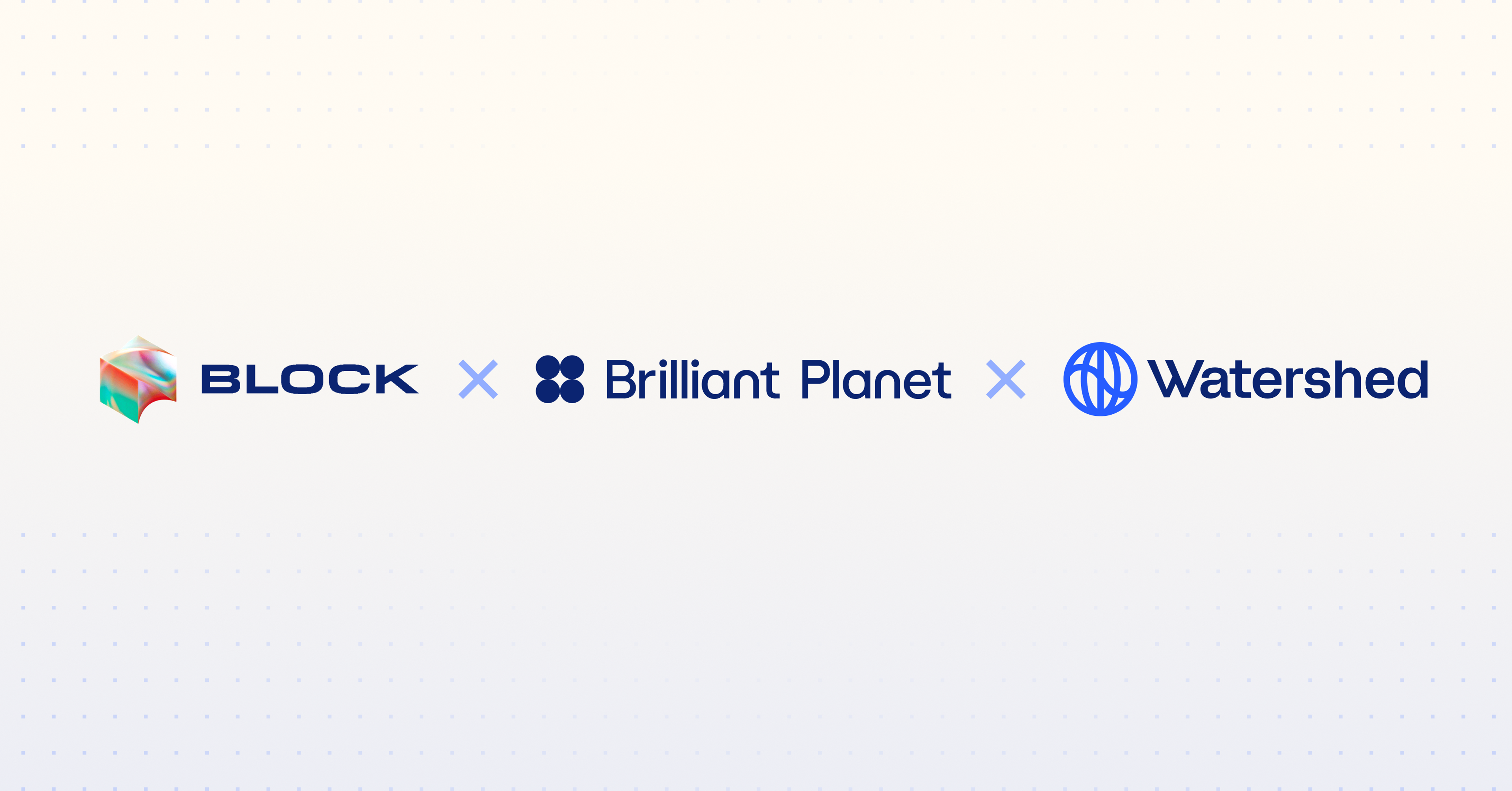 Block, Brilliant Planet, and Watershed logos