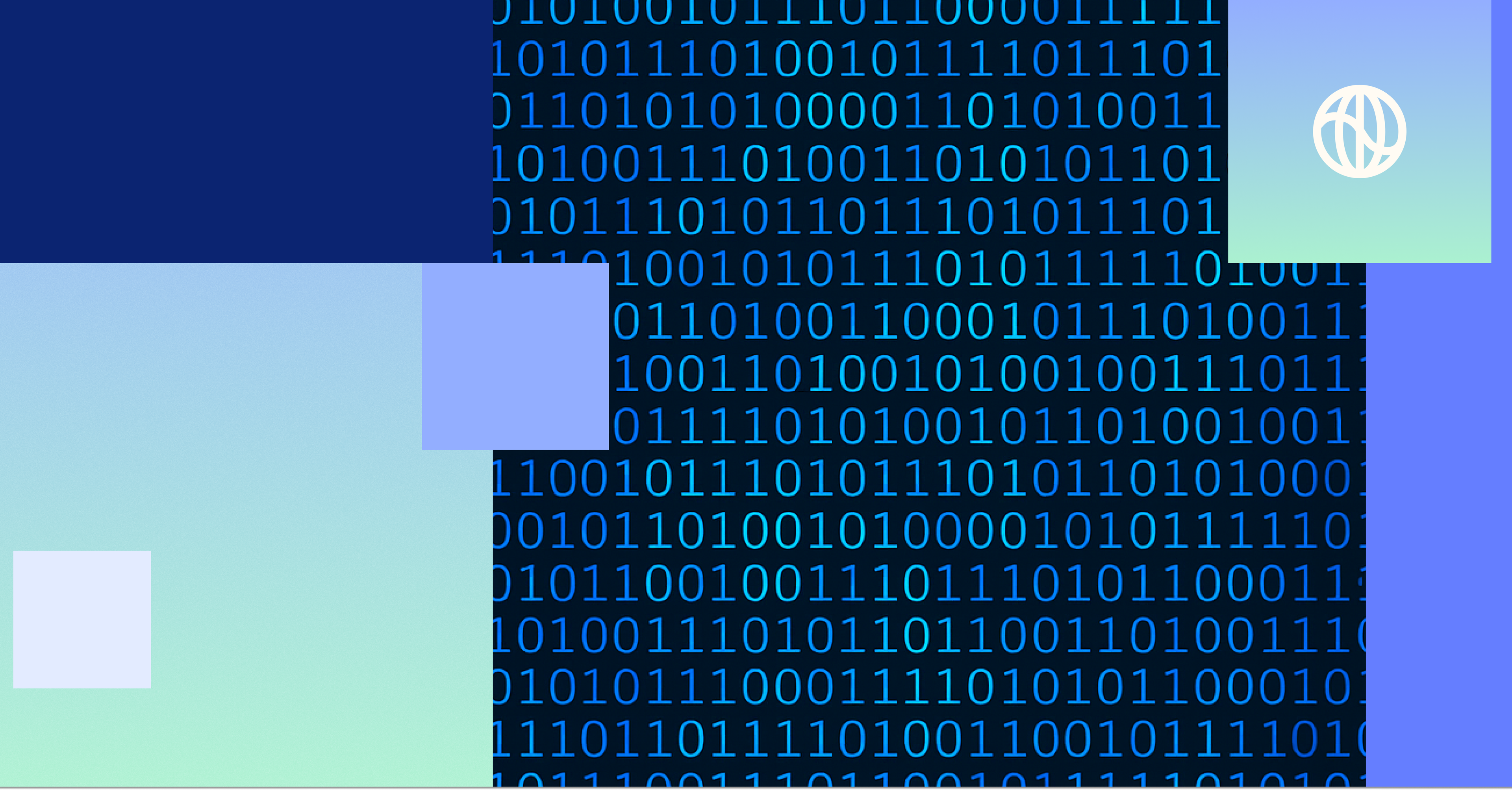 a graphic image with 1s and 0s