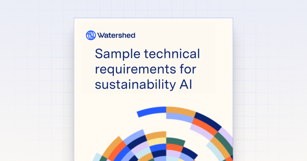 Get your free sustainability AI [Template] – Watershed