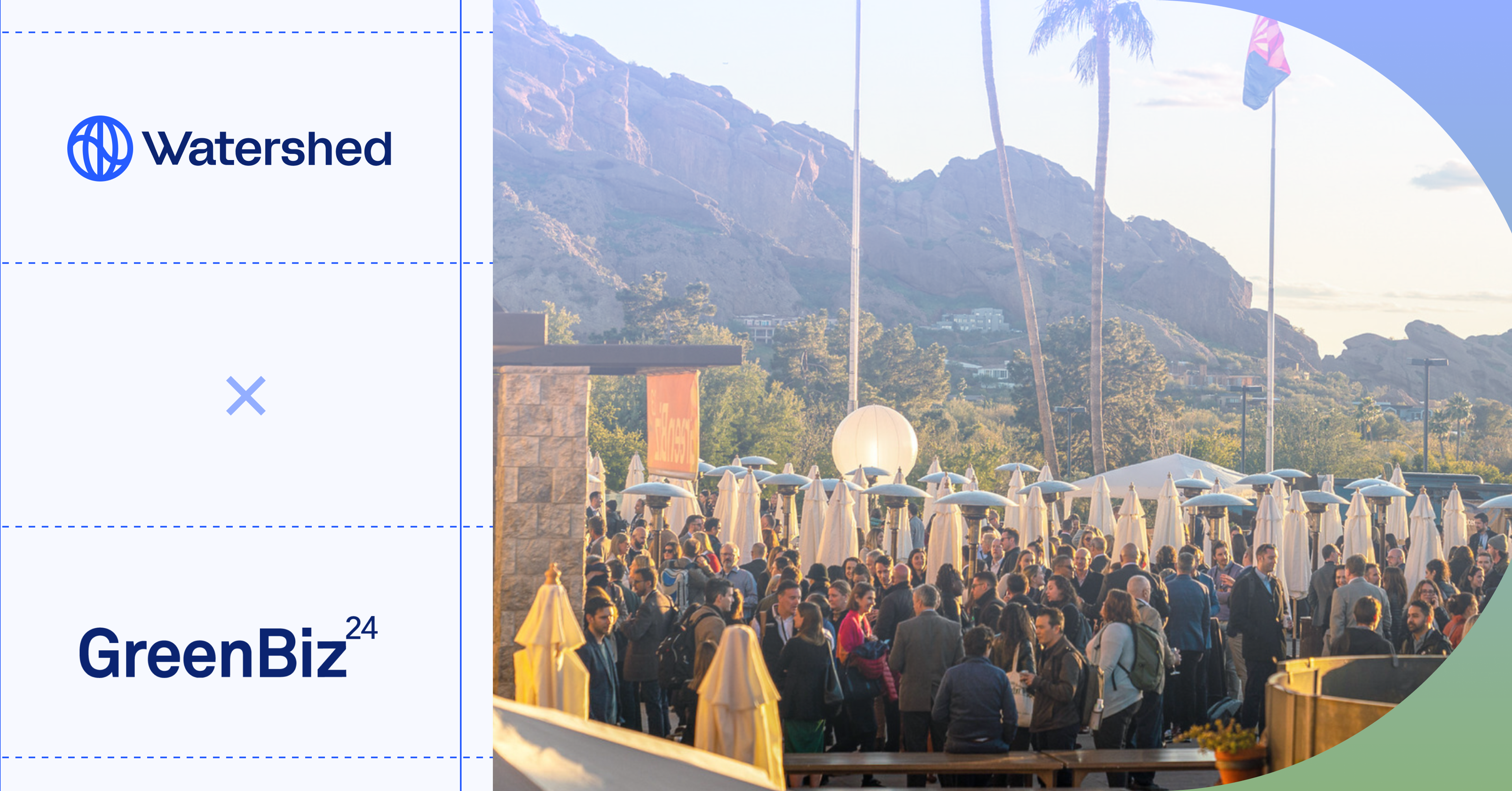 Watershed x Greenbiz and picture of a crowd