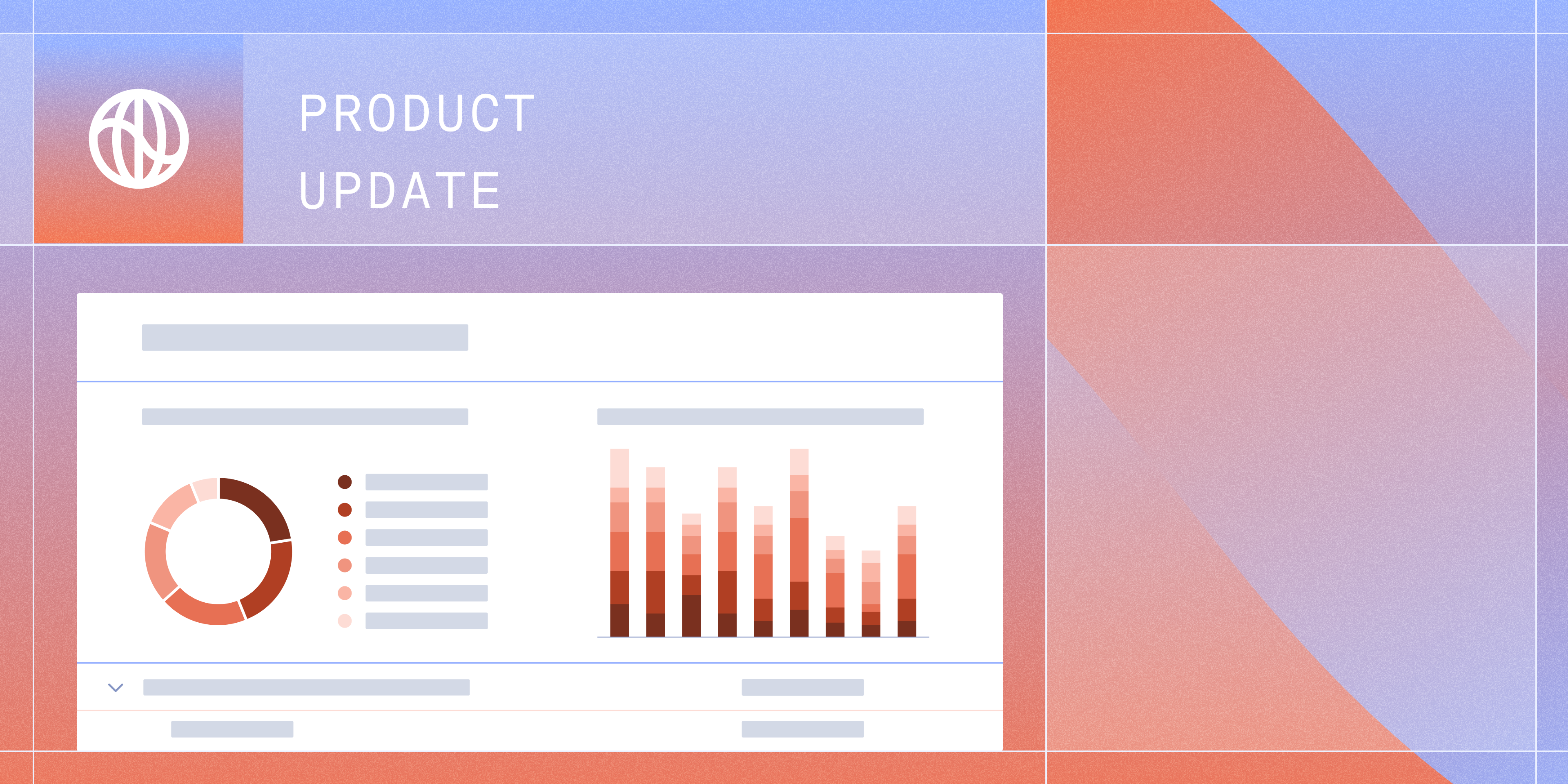image showing graph and words product update