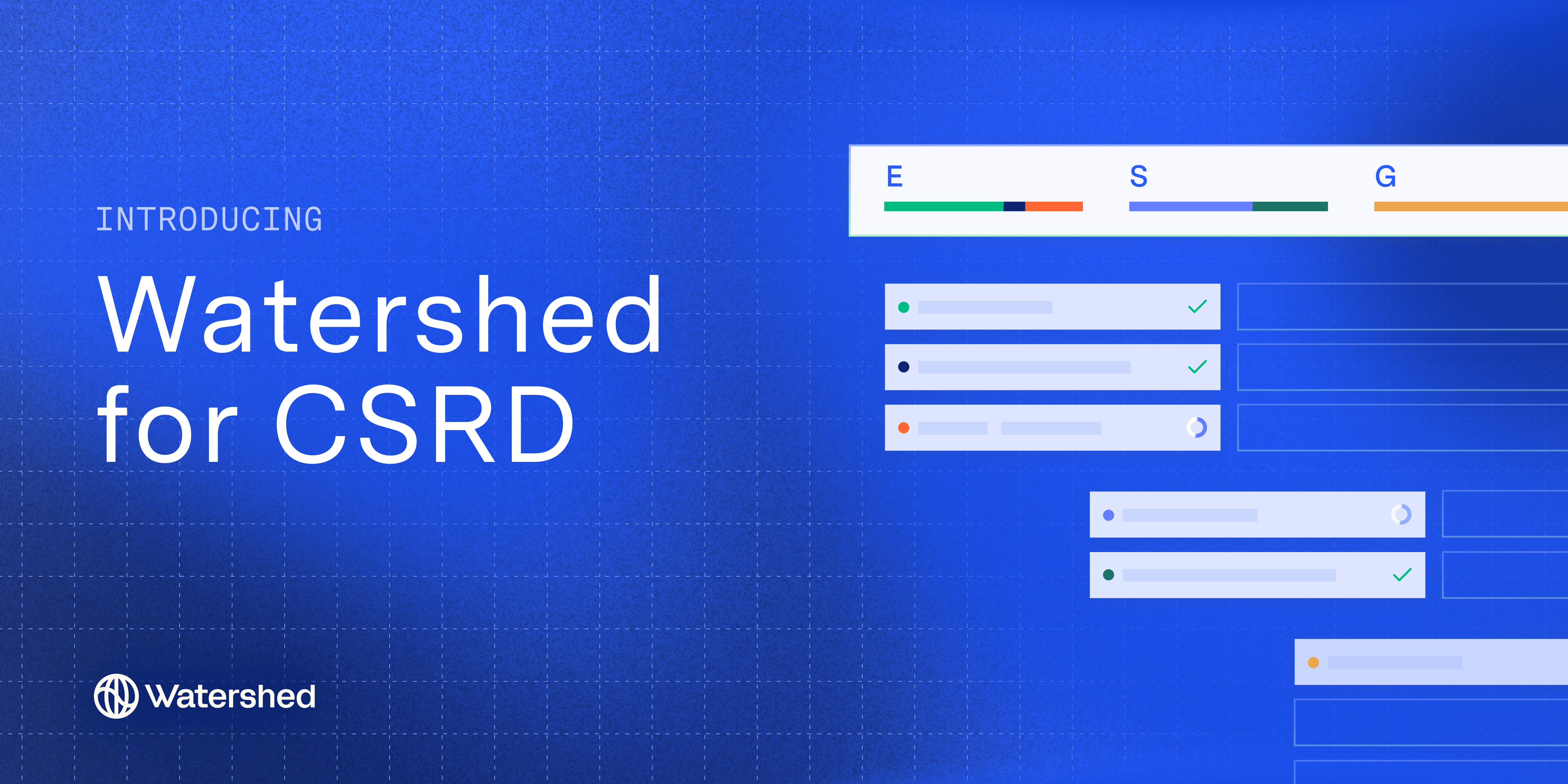 Watershed for CSRD reporting solution