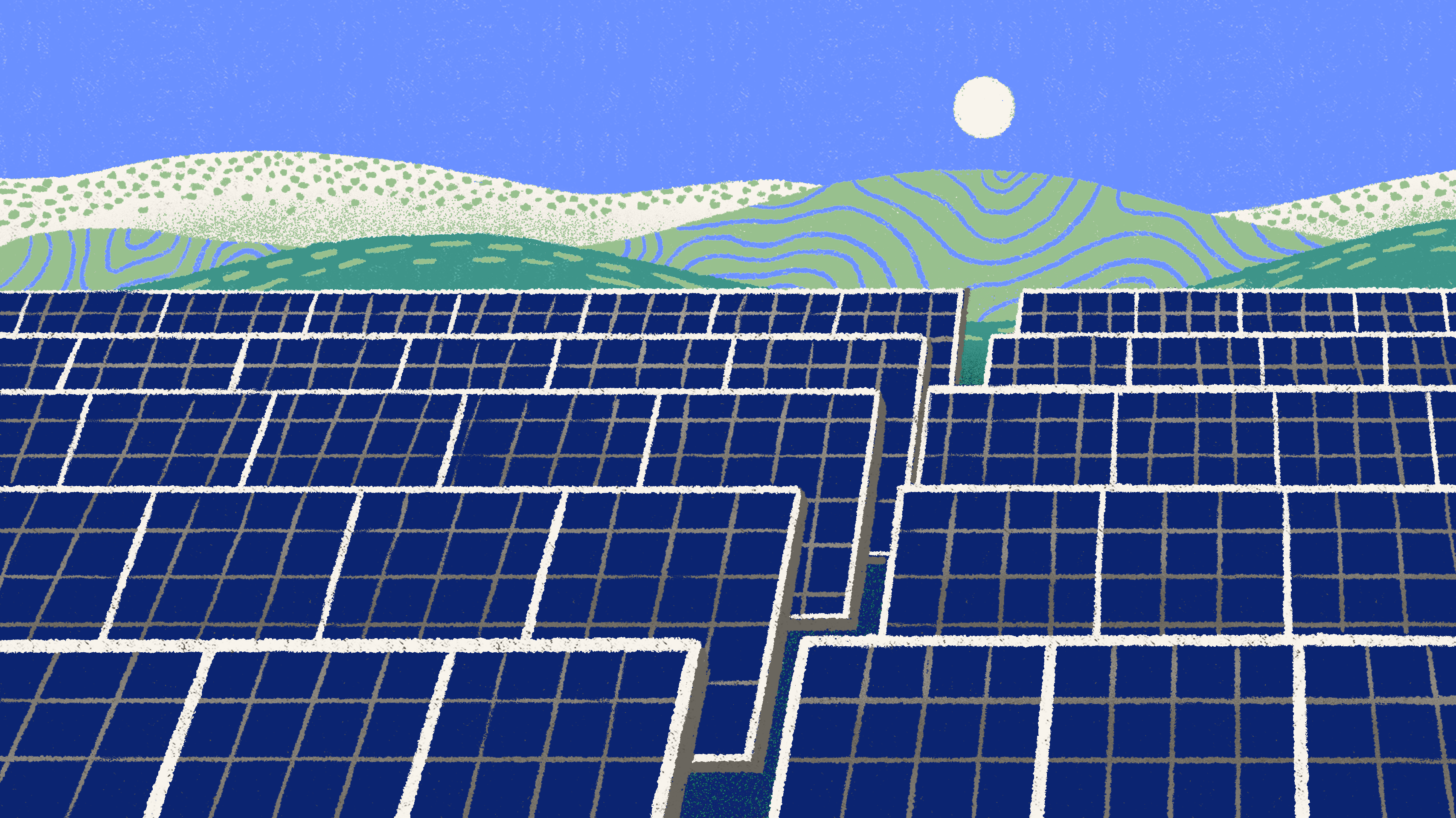 Illustrated solar array