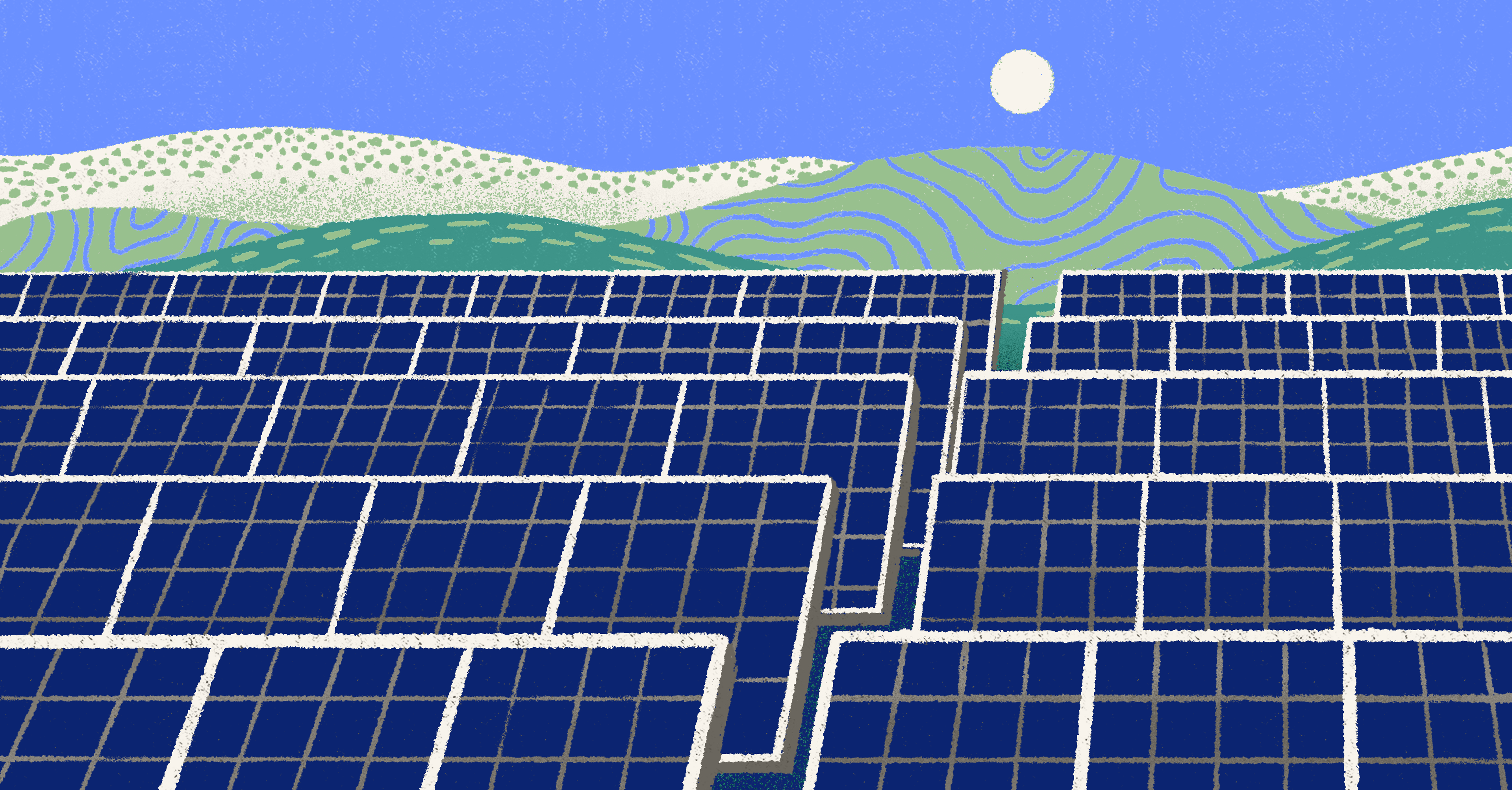 Illustrated solar array