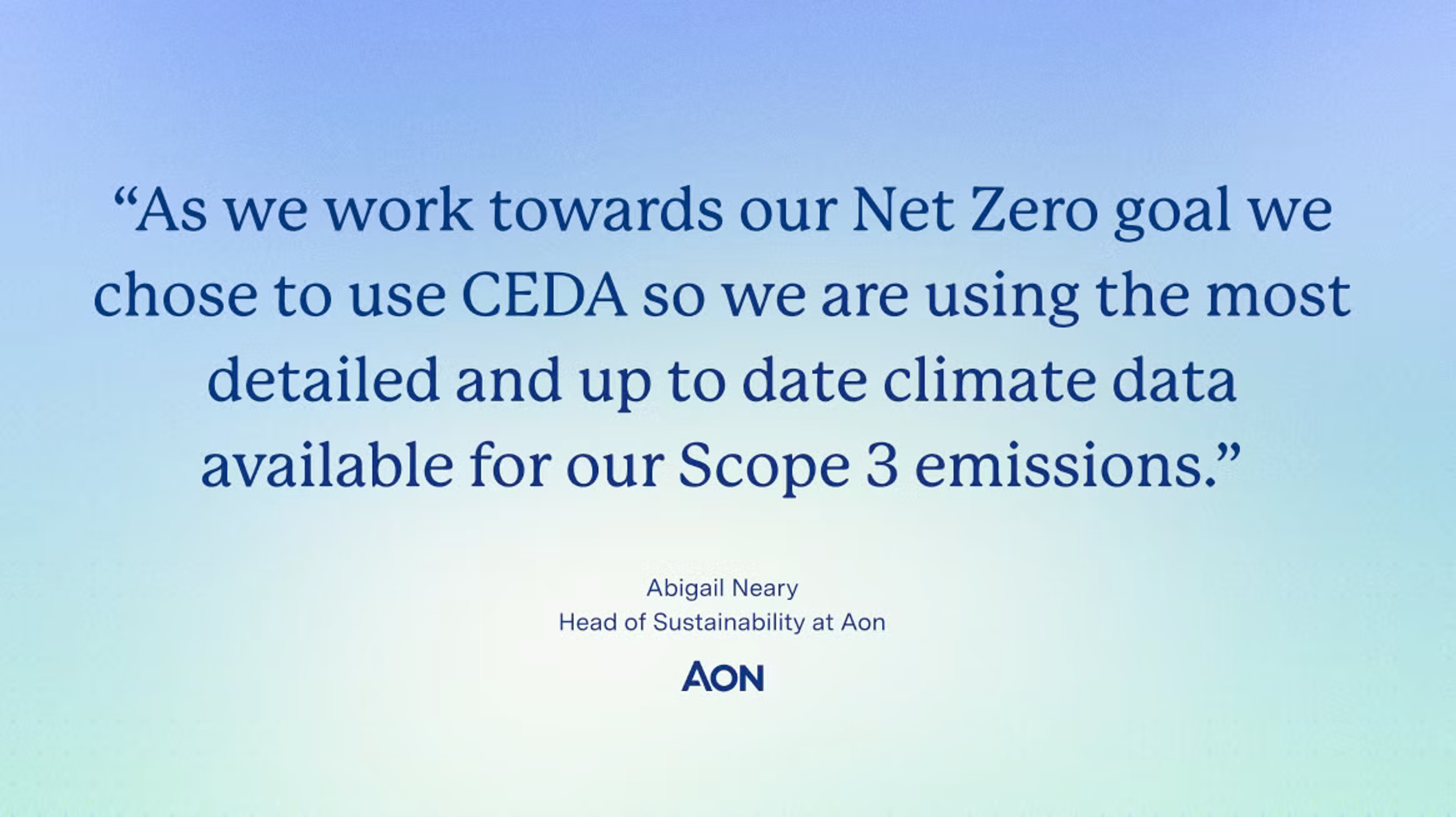 As we work towards our Net Zero goal we chose to use CEDA so we are using the most detailed and up to date climate data available for our Scope 3 emissions.