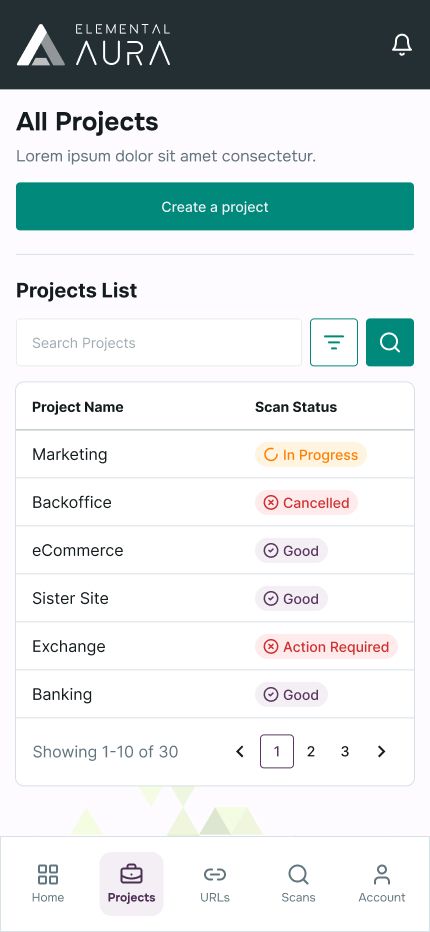 Elemental Aura: Security Health Dashboard