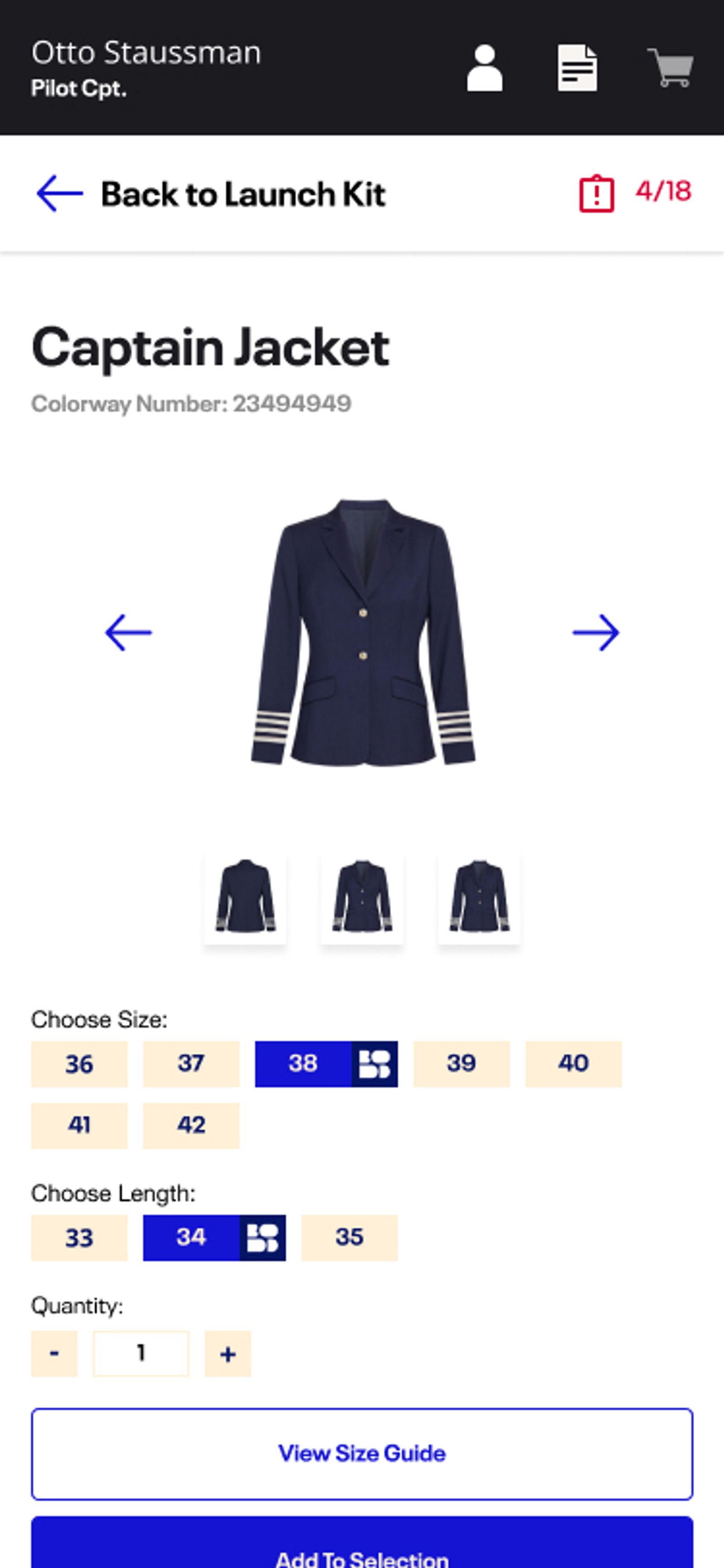 Garment Customizer & Sizing Selector