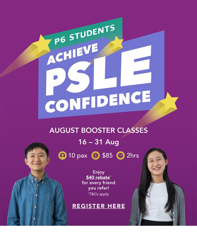 August PSLE Booster Classes 2025