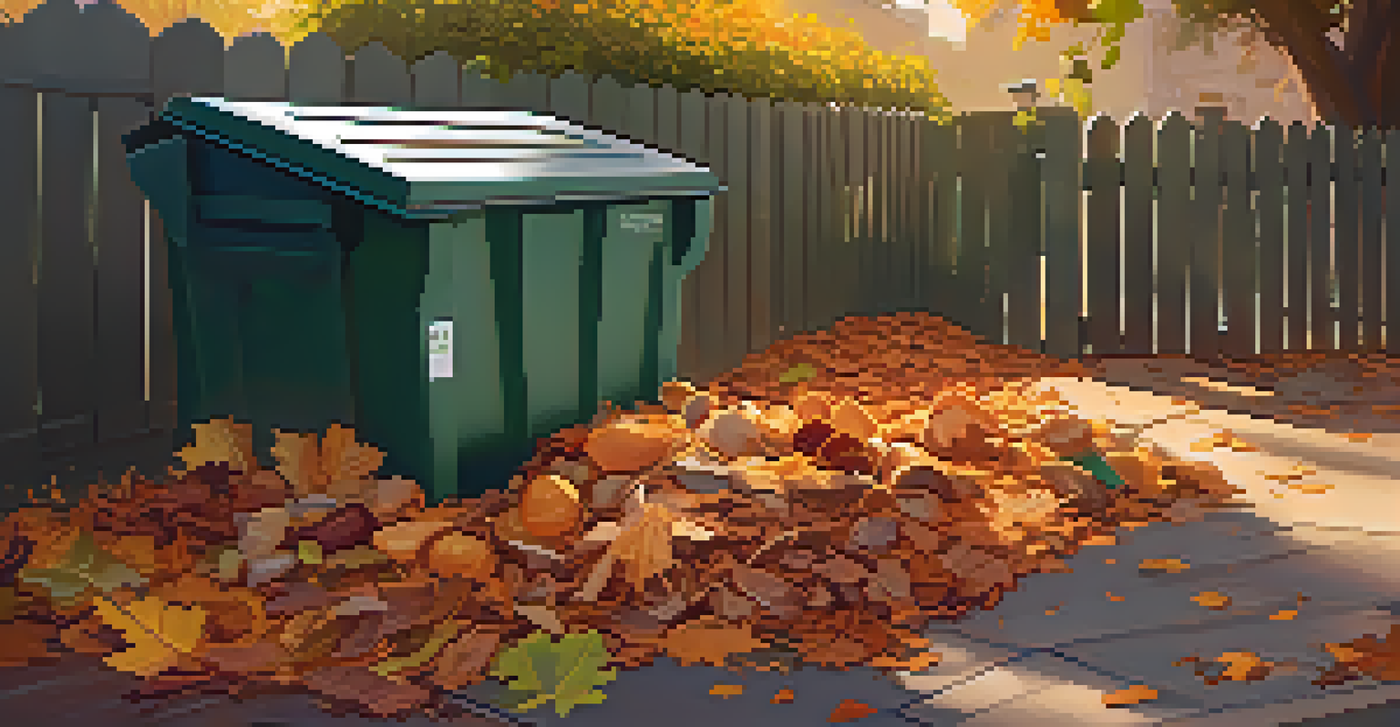 Close-up of an overflowing compost bin in a San Francisco backyard filled with colorful organic waste.