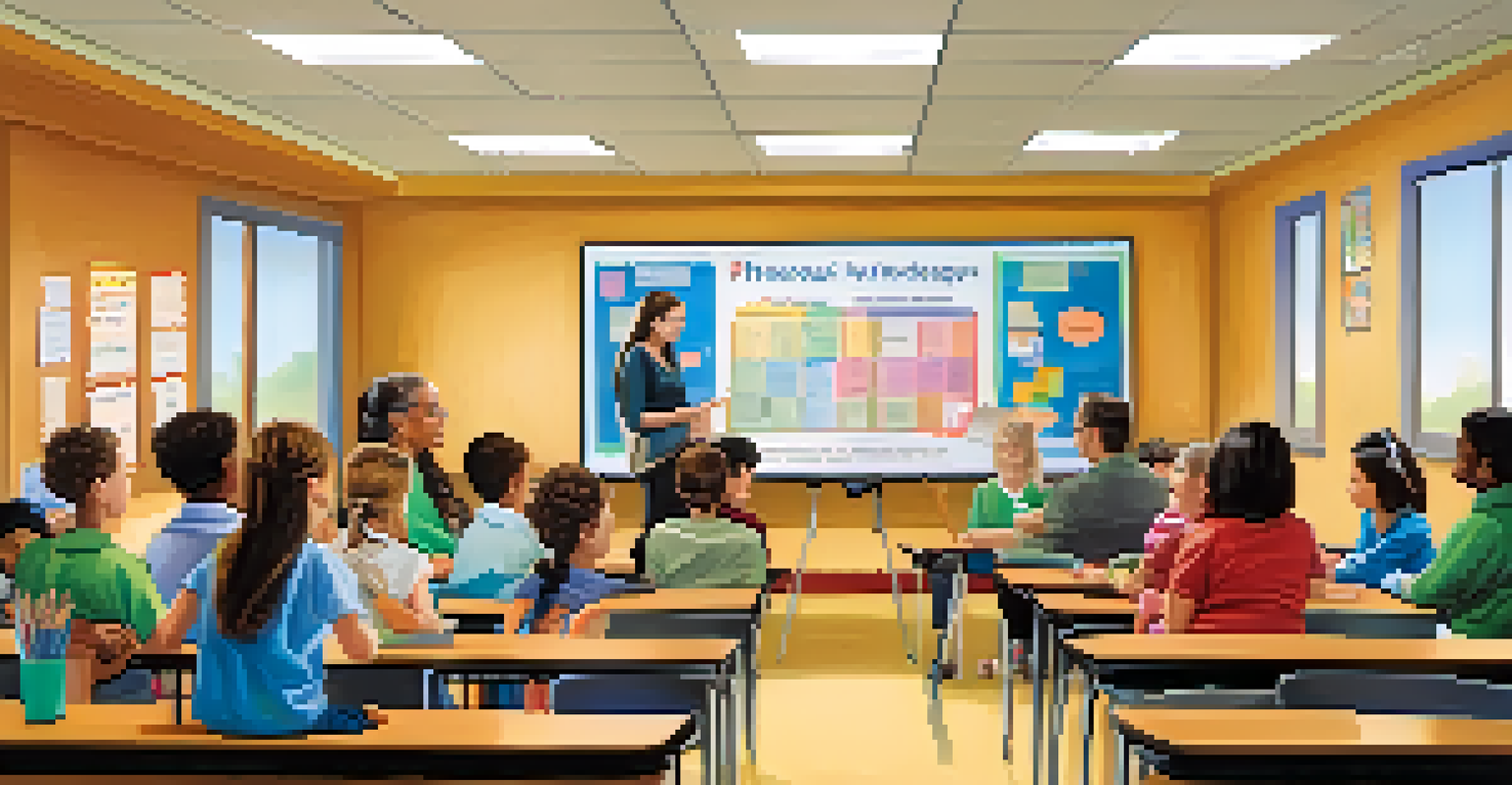 A family and educators in an IEP meeting, discussing the child's progress in a comfortable and inviting conference room.