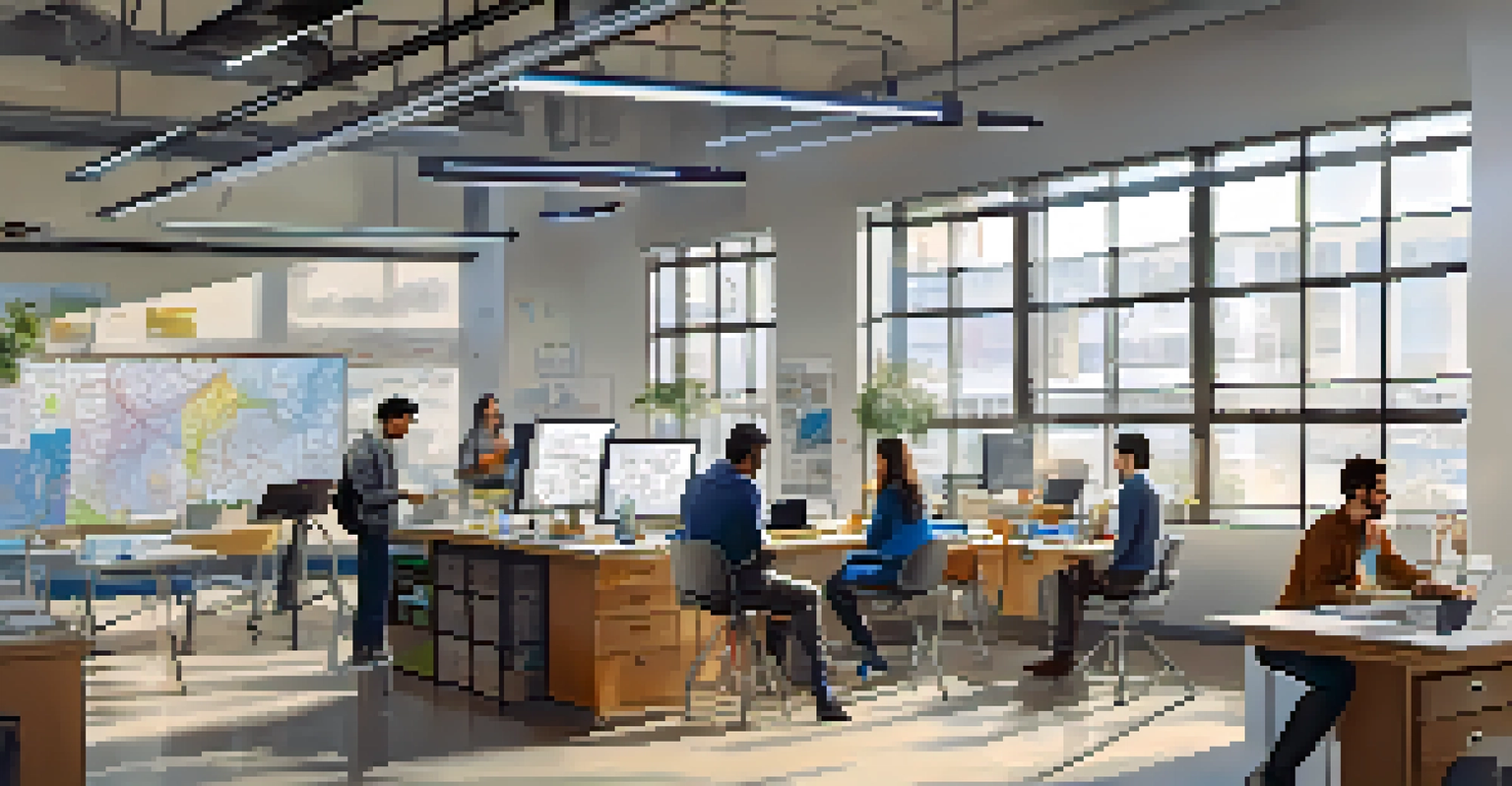 A collaborative workspace at UC Berkeley with diverse researchers working on technology projects, filled with modern equipment and natural light.