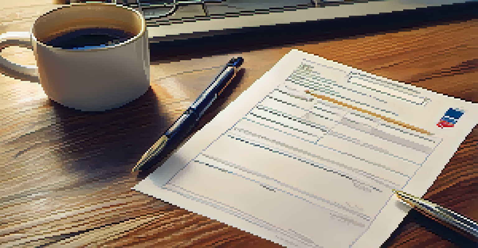 A close-up of a voter registration form being filled out with a pen on a wooden table.