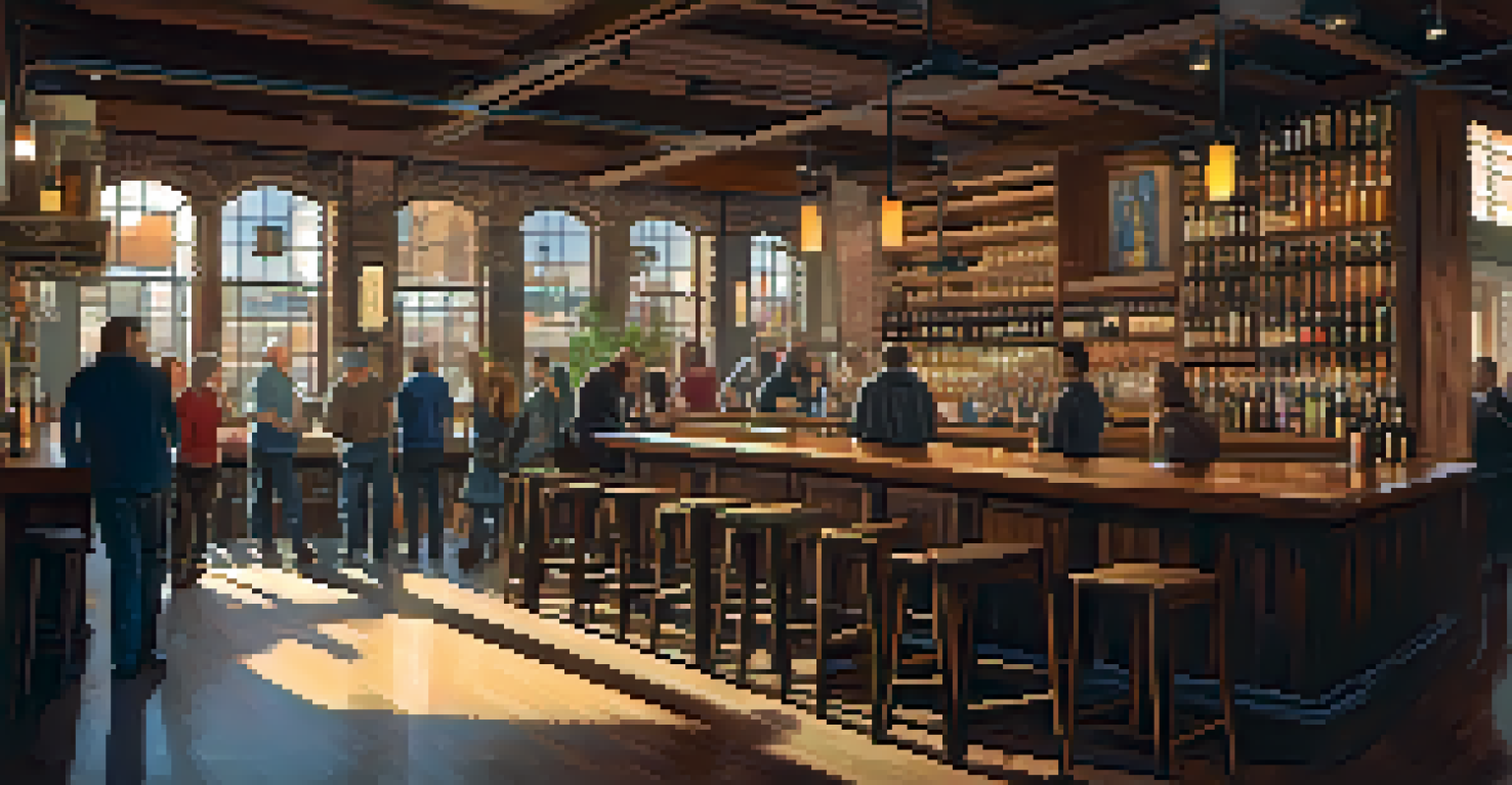 A cozy brewery taproom in San Francisco with wooden decor and patrons enjoying craft beer.