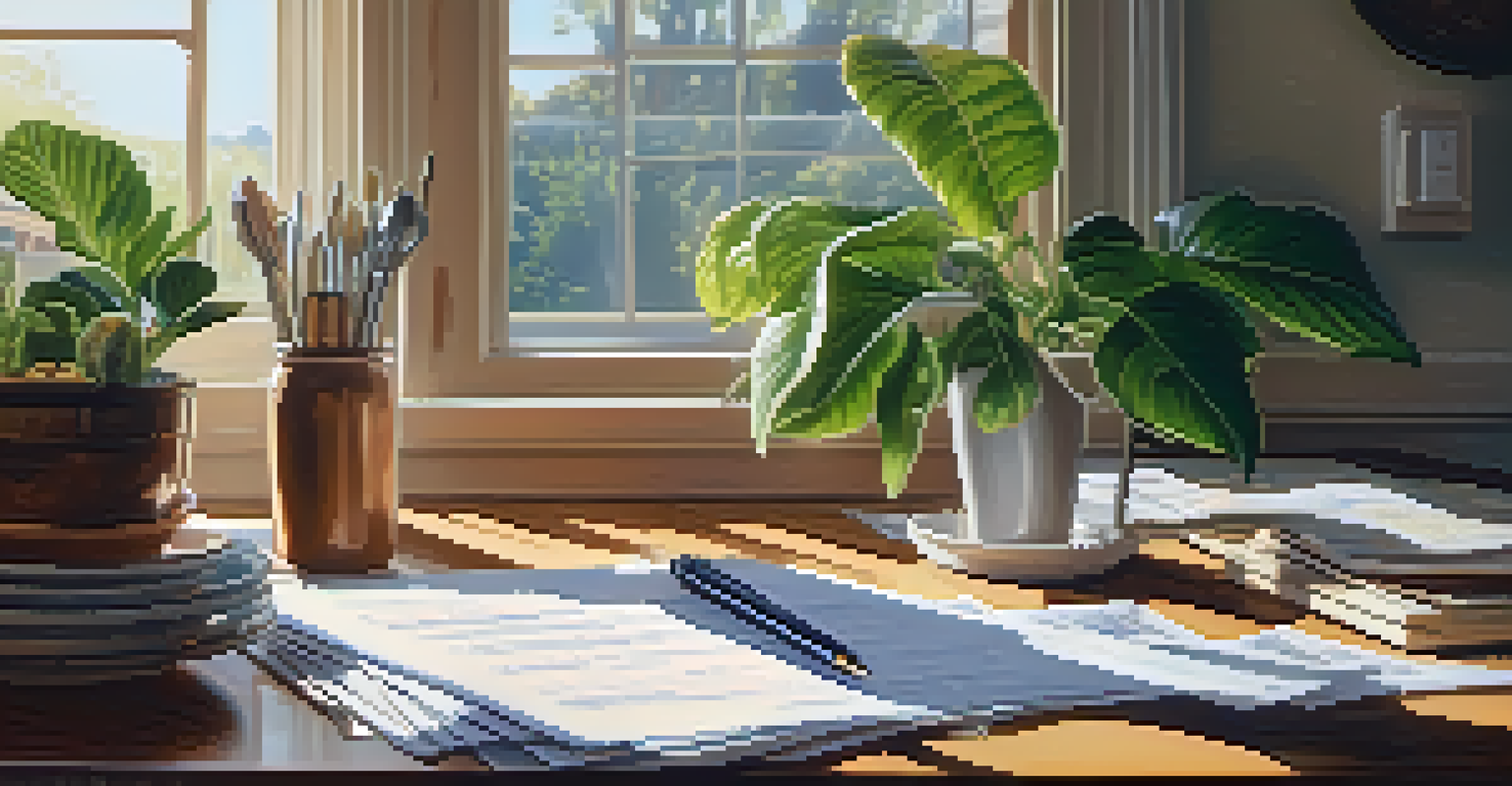 A close-up of a mail-in ballot being filled out on a kitchen table, with a hand holding a pen and personal items around, illuminated by soft morning light.